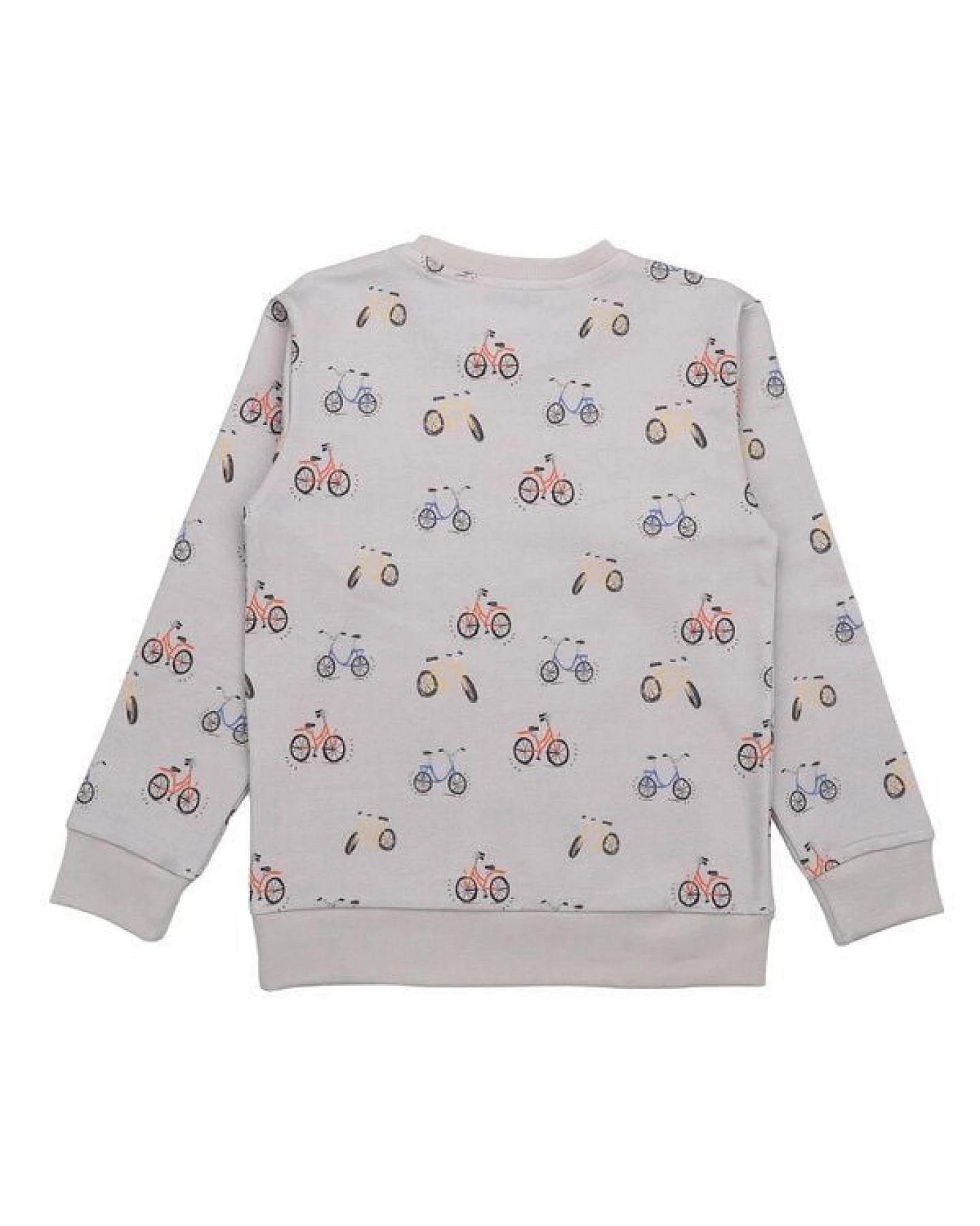 Cotokids Kinder Sweatshirt GOTS-zertifiziert aus Bio-Baumwolle grau mit Fahrrad-Motiv – Walkiddy – Ansicht 4
