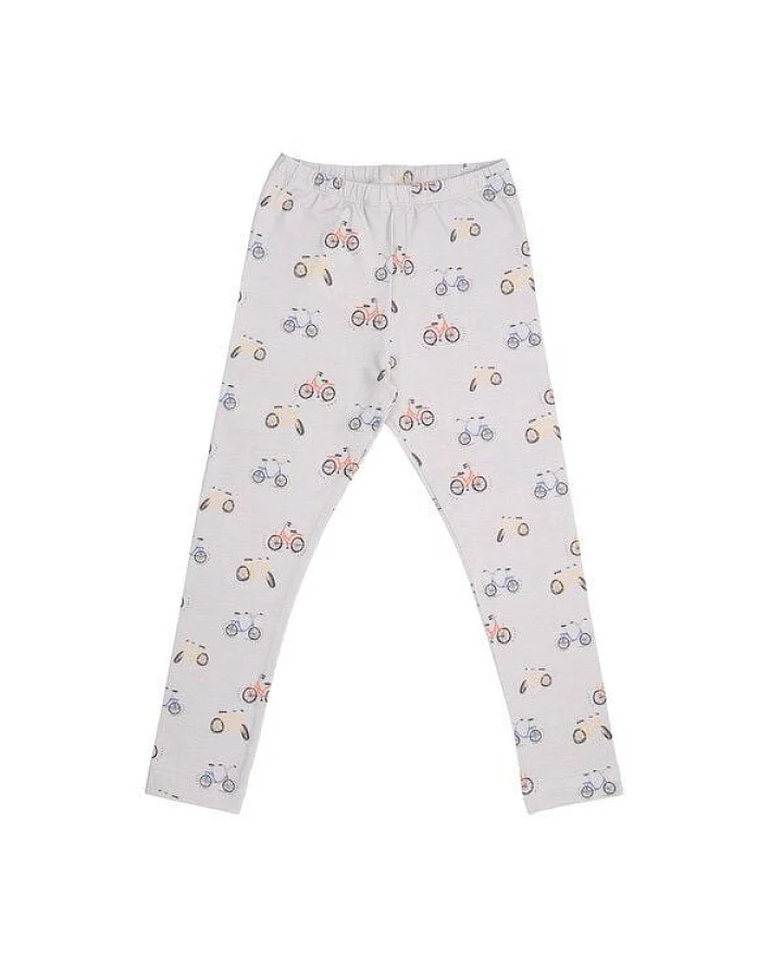 Cotokids Kinder Leggings GOTS zertifiziert, Fahrrad-Allover, creme – Walkiddy