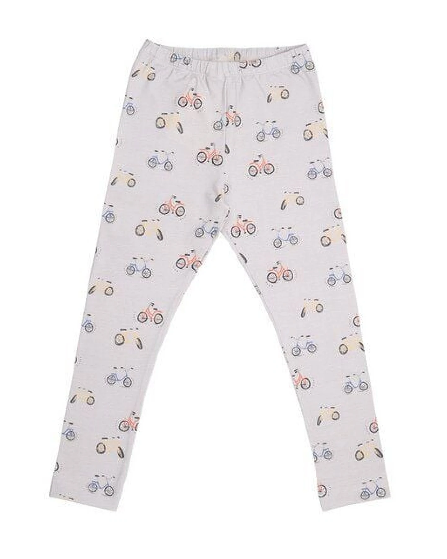 Cotokids Kinder Leggings GOTS zertifiziert, Fahrrad-Allover, creme – Walkiddy – Ansicht 4
