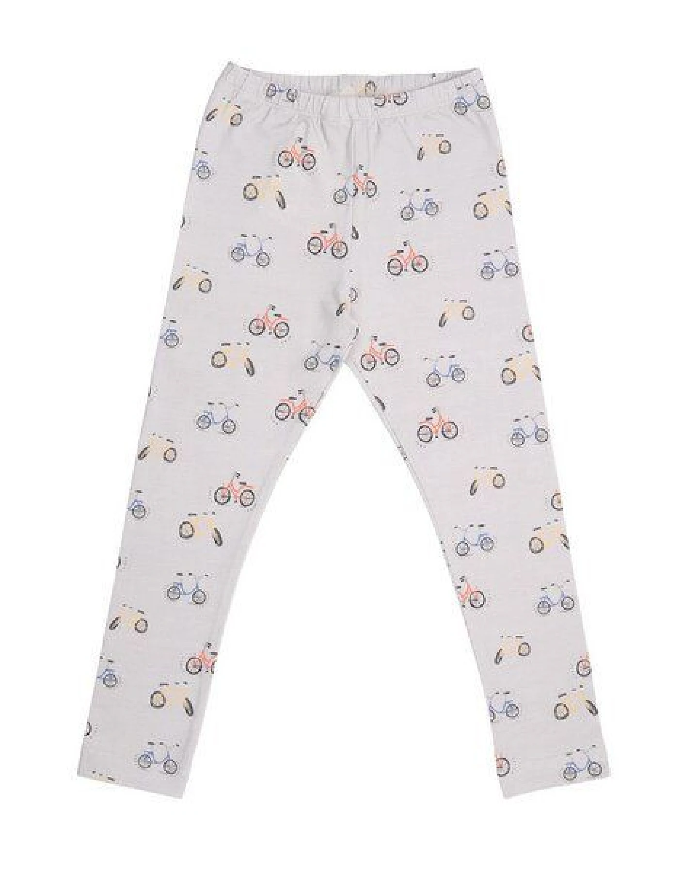 Cotokids Kinder Leggings GOTS zertifiziert, Fahrrad-Allover, creme – Walkiddy – Ansicht 2