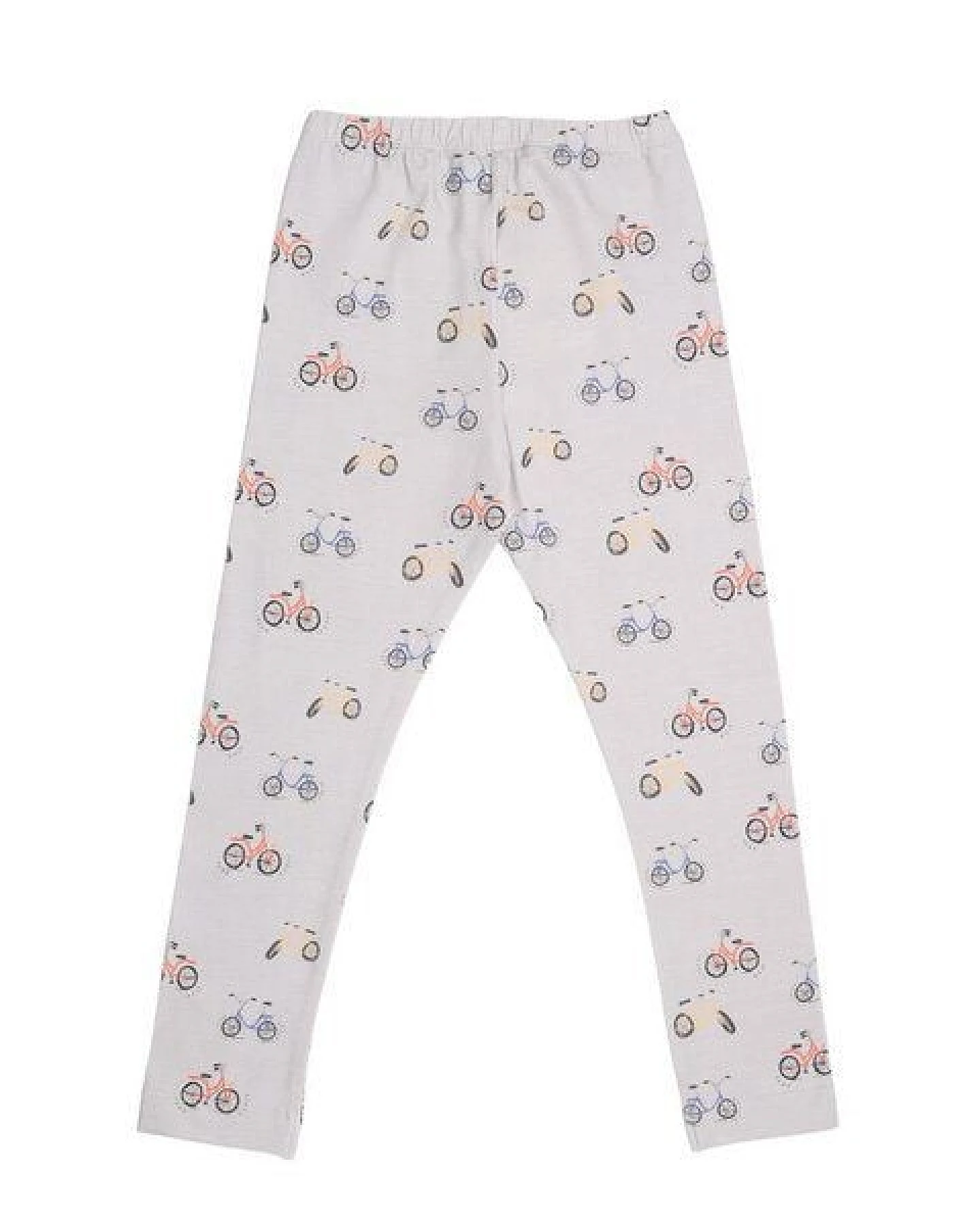 Cotokids Kinder Leggings GOTS zertifiziert, Fahrrad-Allover, creme – Walkiddy – Ansicht 3