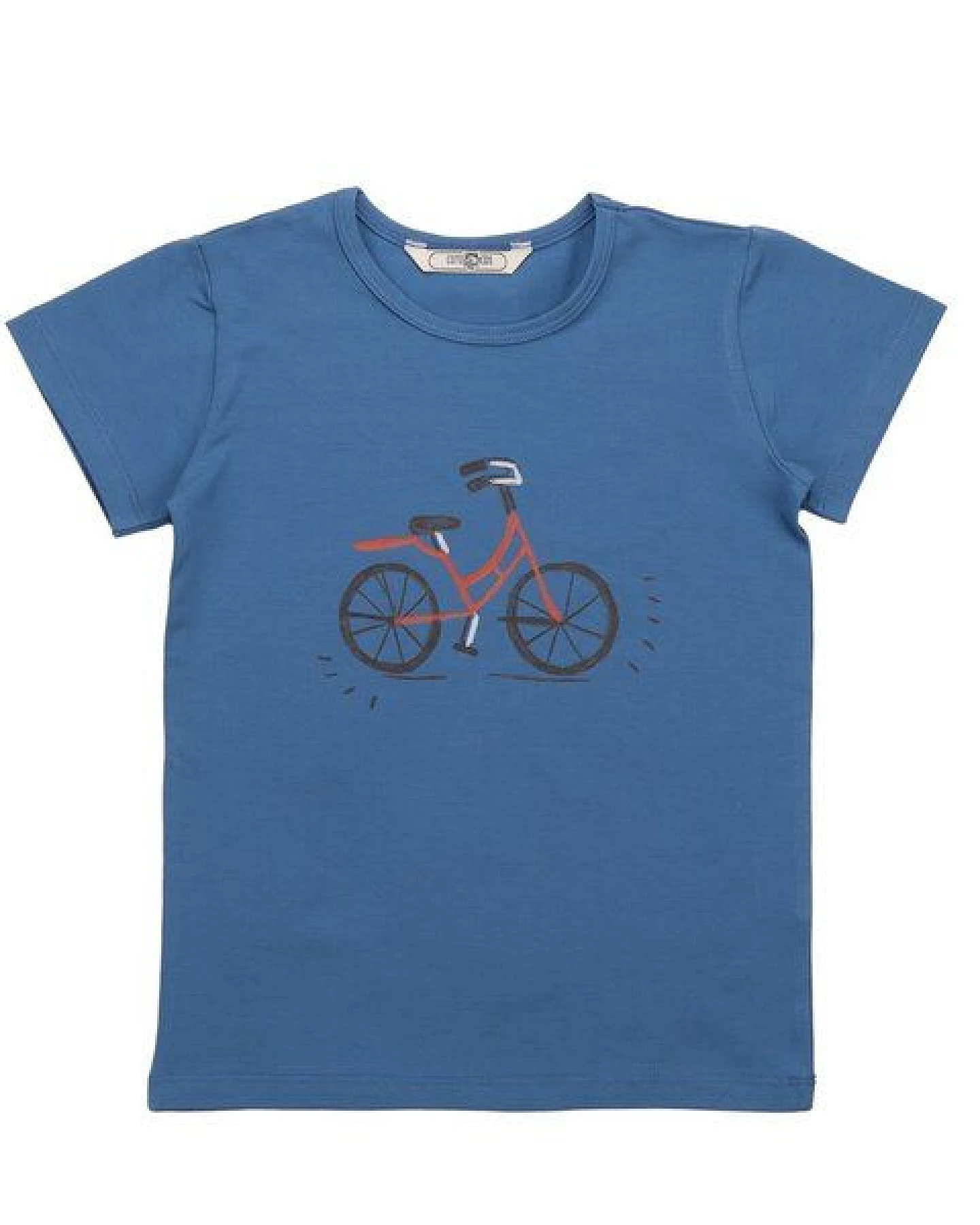 Cotokids Kinder T-Shirt GOTS-zertifiziert aus Bio-Baumwolle, blau mit Fahrrad-Motiv – Walkiddy, weich, hautfreundlich, nachhaltig & fair produziert – Ansicht 2