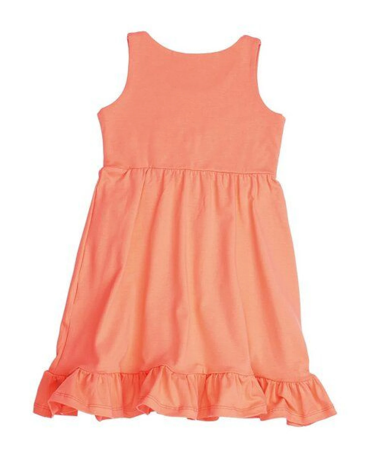 Cotokids Kinder Kleid ärmellos Baumwolle, Apricot, Blumen-Detail, Walkiddy – Ansicht 3