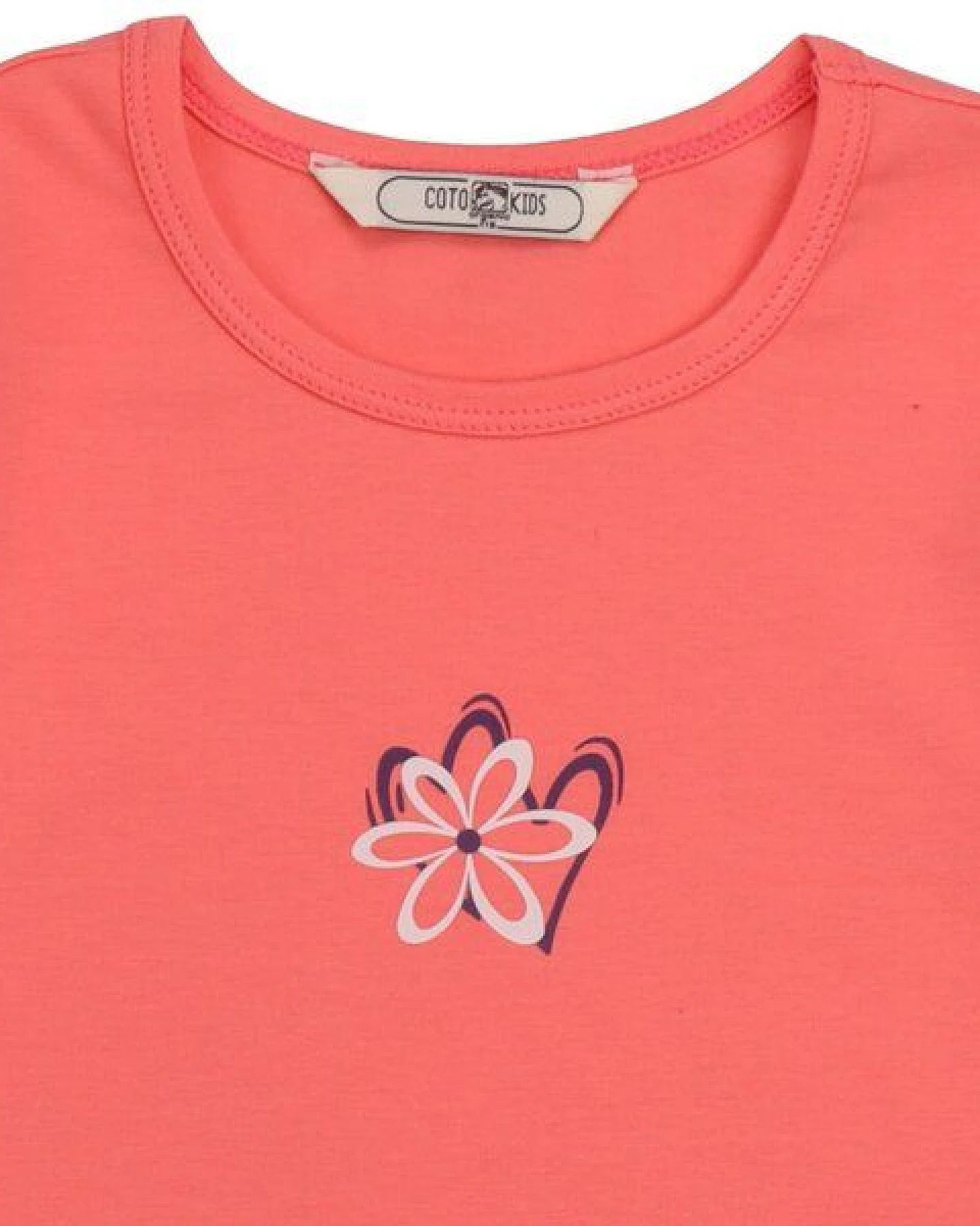 Cotokids Kinder Langarmshirt – Koralle, bequem & weich, schlichtes Motiv – Ansicht 3