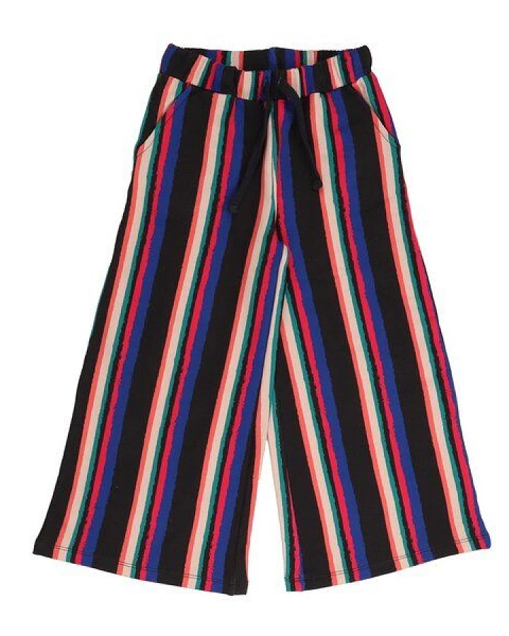 Cotokids Kinder Hose weit geschnitten GOTS-zertifiziert aus Bio-Baumwolle mit bunten Streifen – Walkiddy