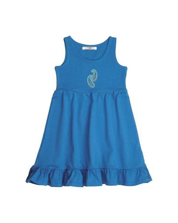 Cotokids Mädchen Kleid – Blau, ärmellos, locker & bequem, sommerlich