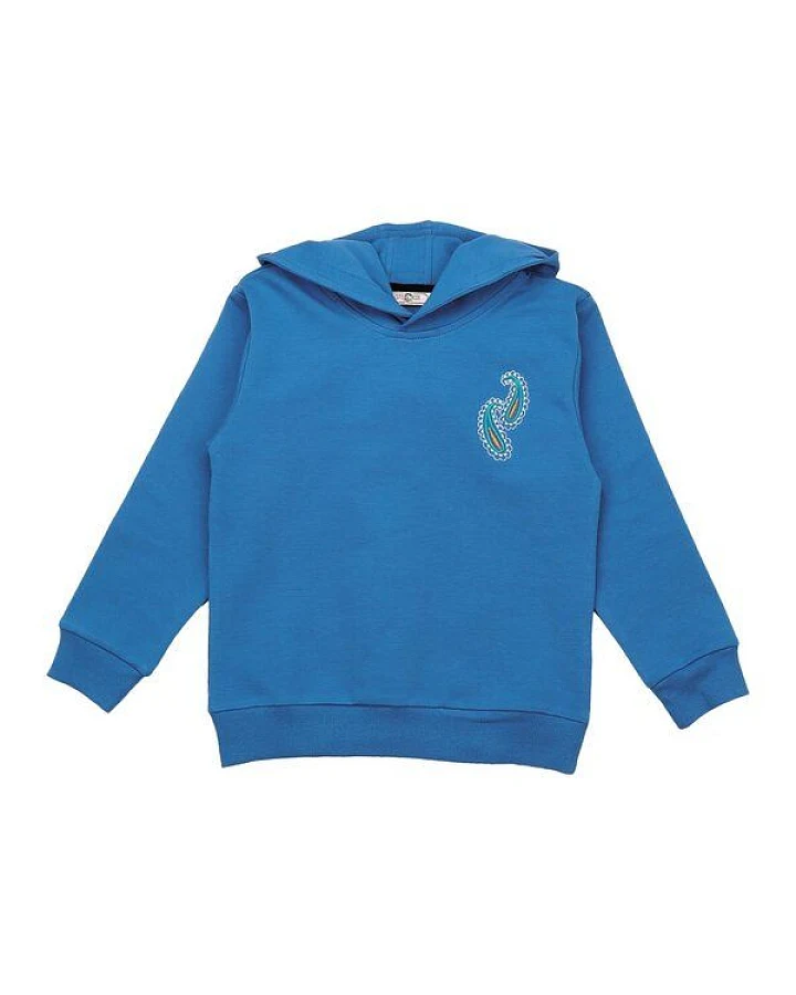 Cotokids Kinder Sweatshirt Baumwolle, Blau, Brust-Patch, Walkiddy