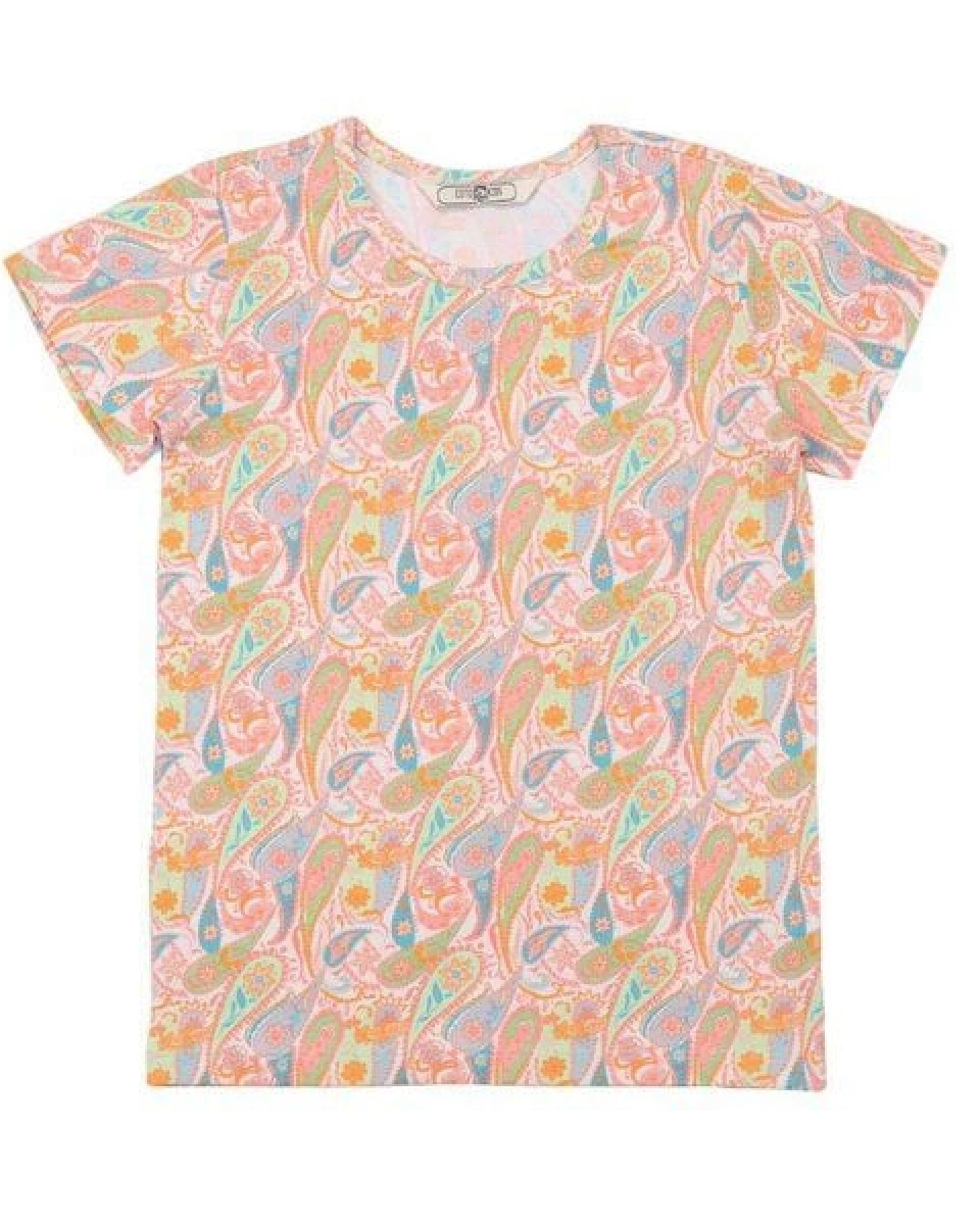 Cotokids Kinder T-Shirt GOTS-zertifiziert aus Bio-Baumwolle mit buntem Paisley-Muster – Walkiddy – Ansicht 4