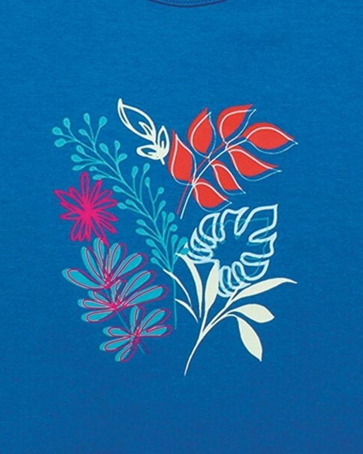 Cotokids Kinder T-Shirt GOTS zertifiziert, königsblau, „Colourful Paisley 23“ Print, Bio-Baumwolle, weich – Walkiddy – Ansicht 4