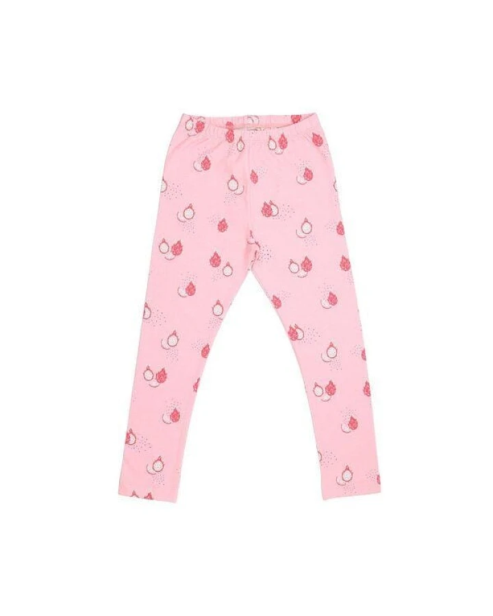 Cotokids Kinderleggings – Rosa, Drachenfrucht-Motiv