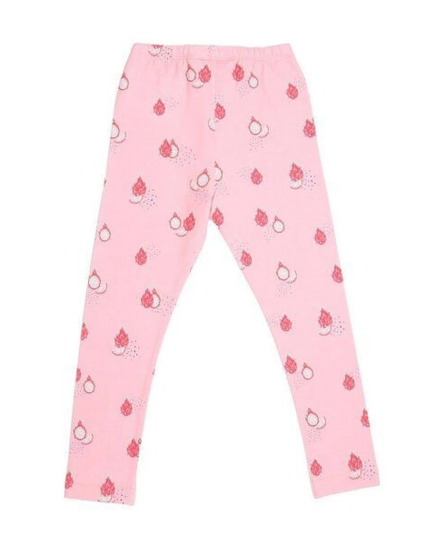 Cotokids Kinderleggings – Rosa, Drachenfrucht-Motiv – Ansicht 3