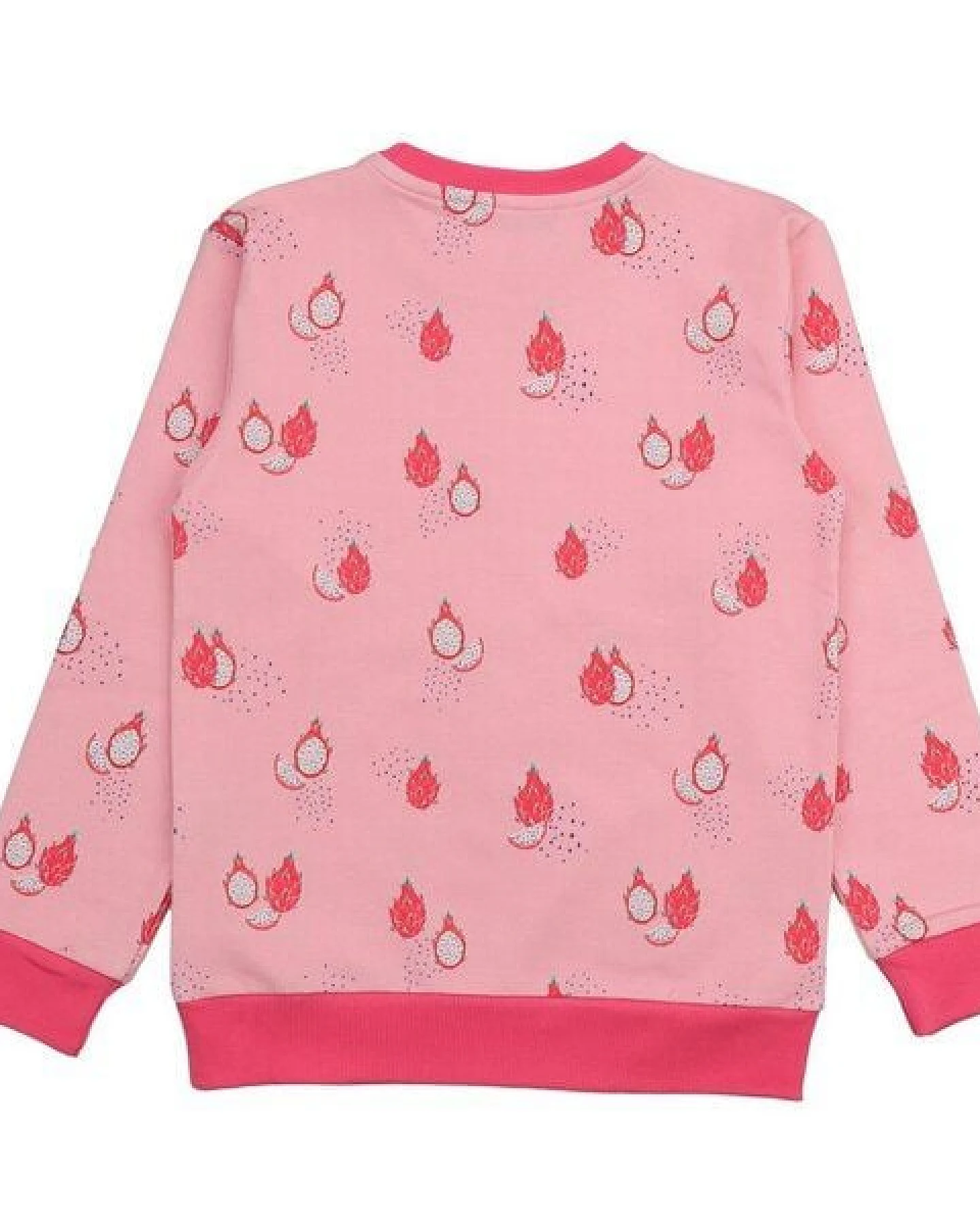 Cotokids Kinder Sweatshirt Baumwolle, Rosa, Drachenfrucht-Muster, Walkiddy – Ansicht 4