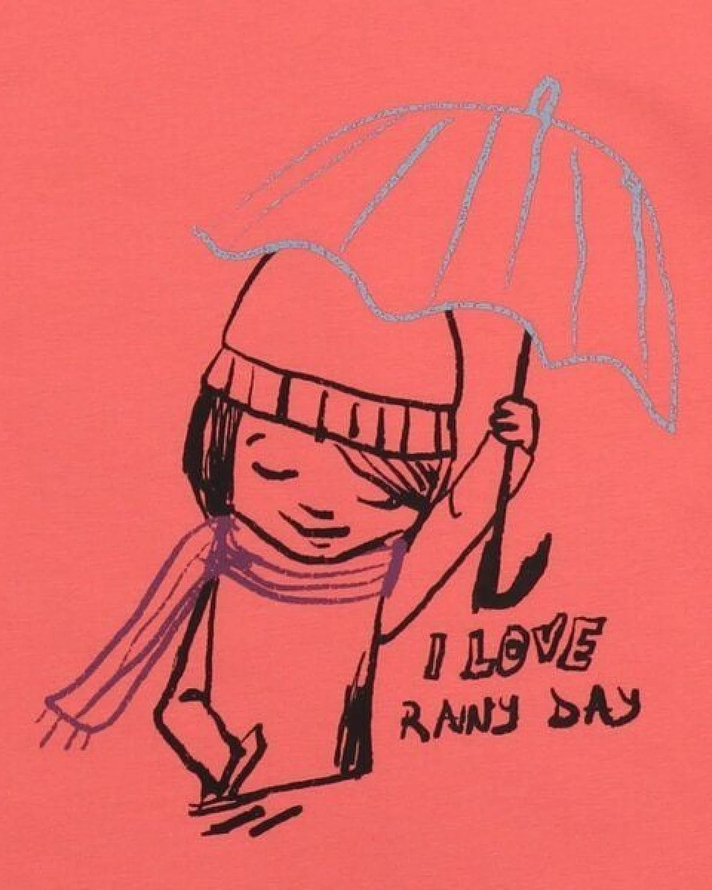 Cotokids Kinder Langarmshirt GOTS-zertifiziert aus Bio-Baumwolle, korallrot mit „Flying Umbrella“-Motiv – Walkiddy, weich & hautfreundlich – Ansicht 3