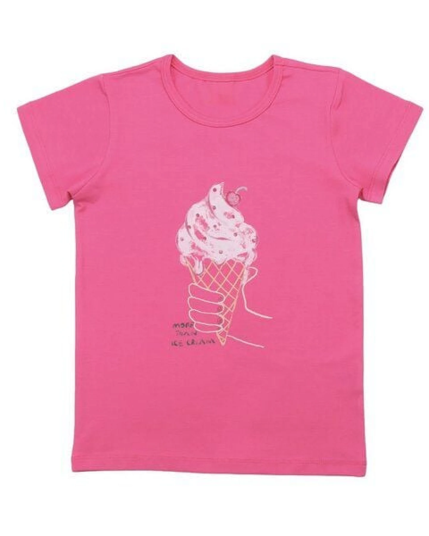Cotokids Kinder T-Shirt GOTS zertifiziert, pink, Eiscreme-Print, Bio-Baumwolle, weich – Walkiddy – Ansicht 3