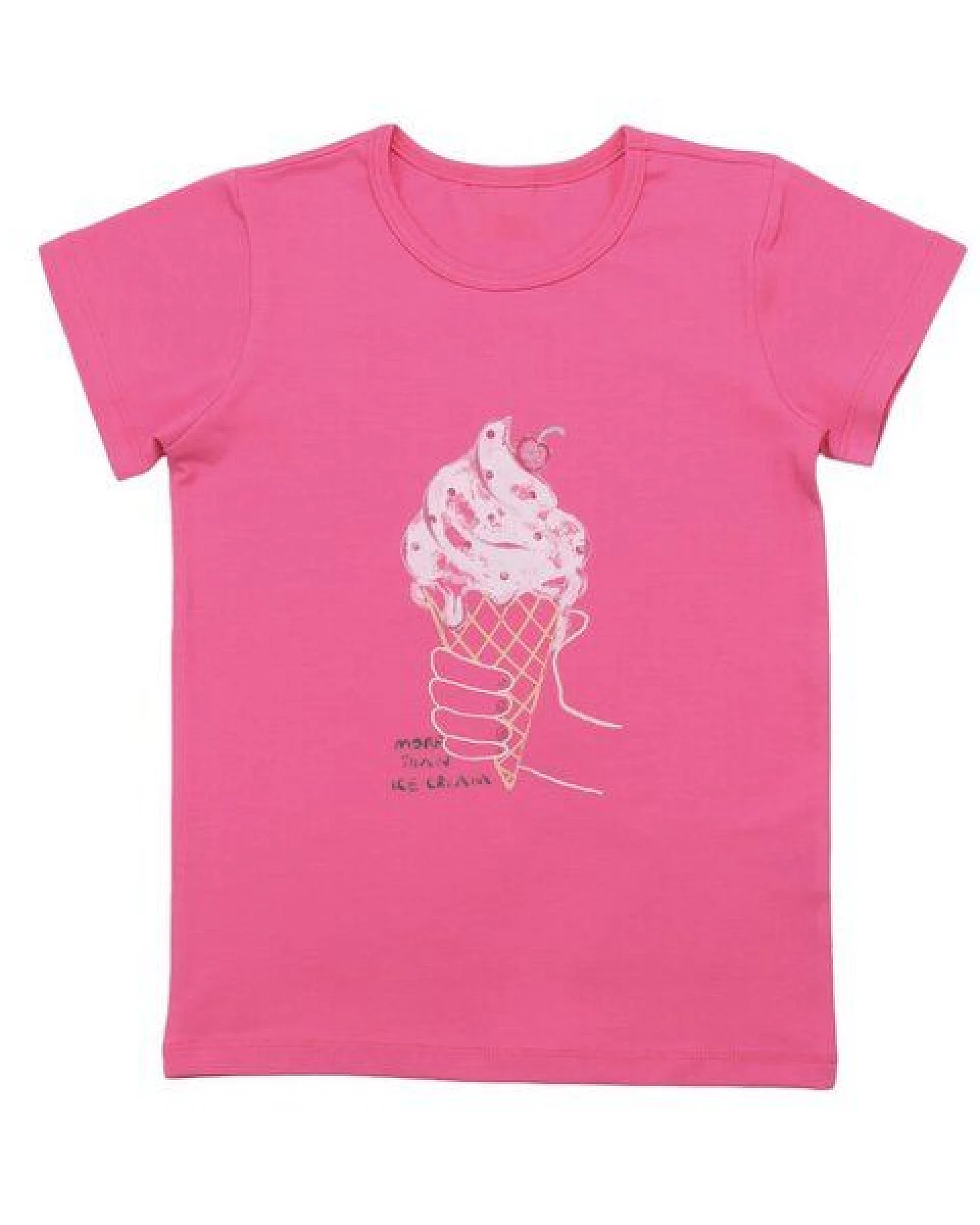 Cotokids Kinder T-Shirt GOTS zertifiziert, pink, Eiscreme-Print, Bio-Baumwolle, weich – Walkiddy – Ansicht 3