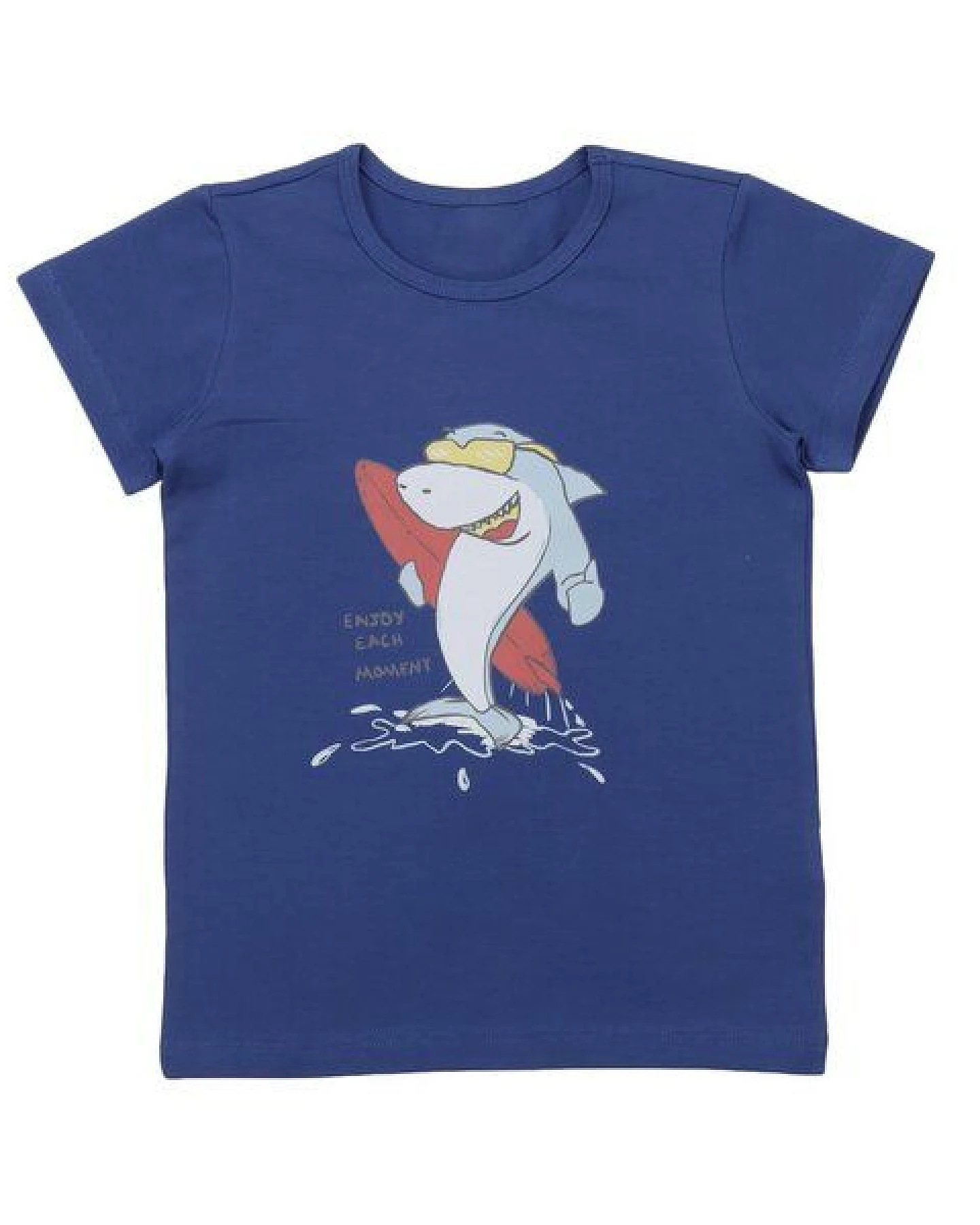 Cotokids Kinder T-Shirt GOTS-zertifiziert aus Bio-Baumwolle, blau mit buntem Frontmotiv, kurzarm – Walkiddy, weich & hautfreundlich für Alltag und Kita – Ansicht 3