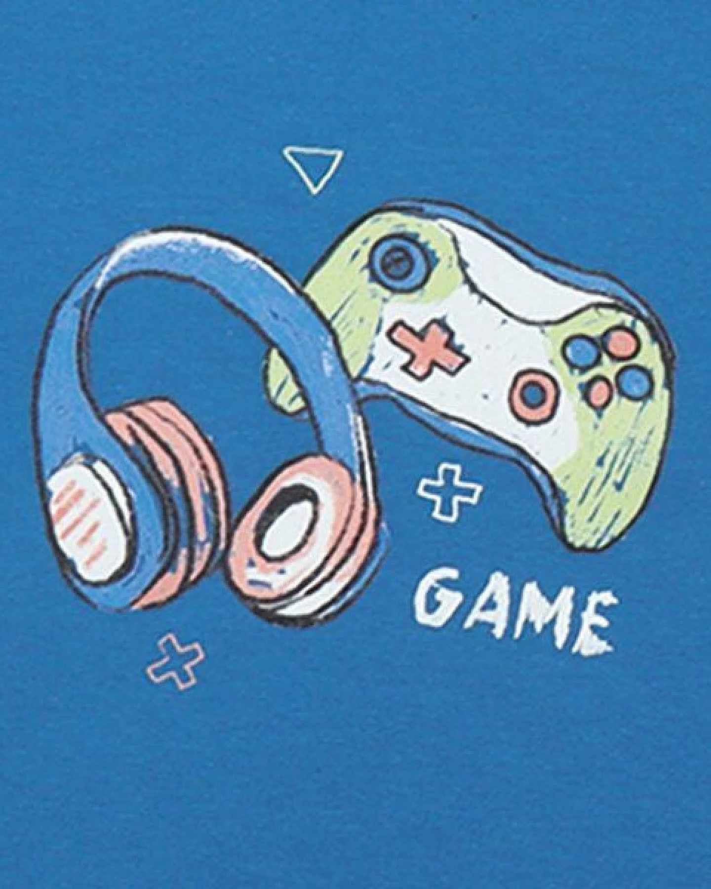Cotokids Kinder T-Shirt GOTS-zertifiziert aus Bio-Baumwolle, blau mit Game-Controller-Motiv „Game 21“, kurzarm – Walkiddy, weich & spielbereit – Ansicht 4