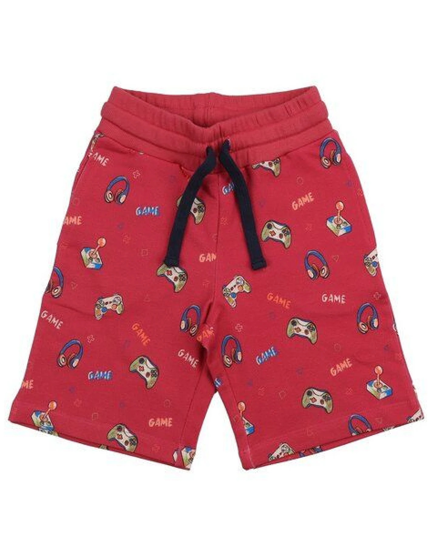 Cotokids Kinder Shorts Baumwolle, Rot, Allover-Muster, Walkiddy – Ansicht 2