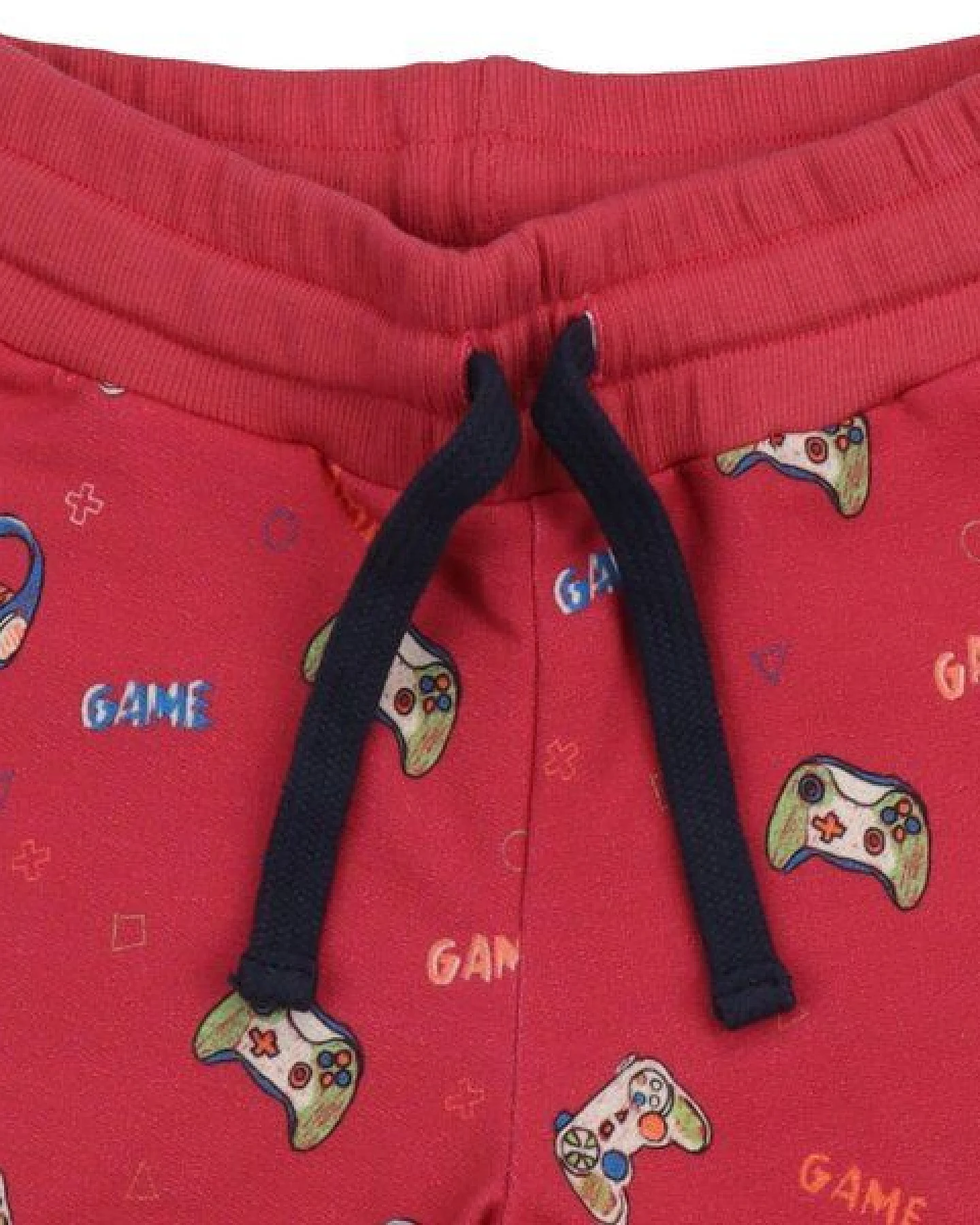Cotokids Kinder Shorts Baumwolle, Rot, Allover-Muster, Walkiddy – Ansicht 3