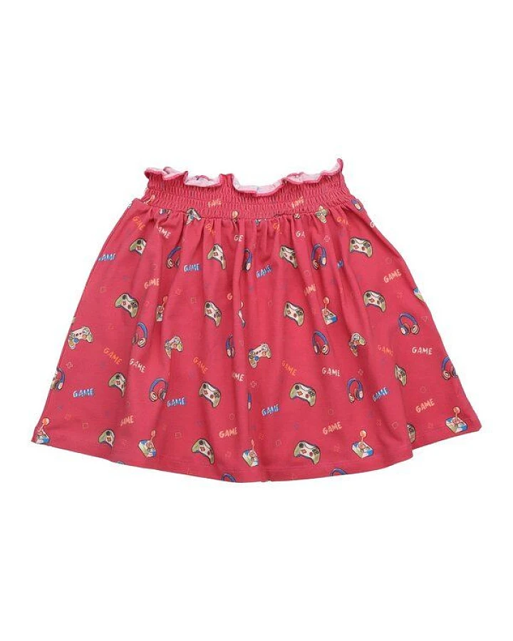 Cotokids Kinder Rock – Rot mit Allover-Print, elastischer Bund, bequem & luftig, vielseitig kombinierbar