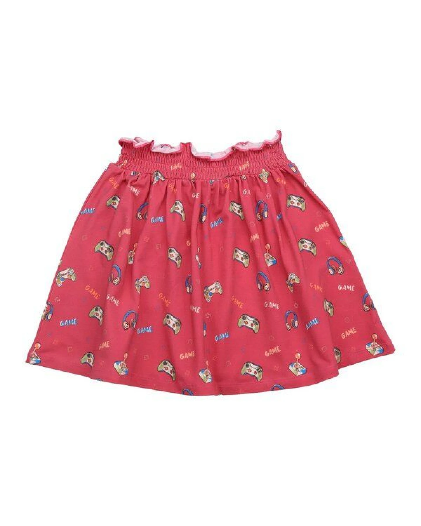 Cotokids Kinder Rock – Rot mit Allover-Print, elastischer Bund, bequem & luftig, vielseitig kombinierbar – Ansicht 2