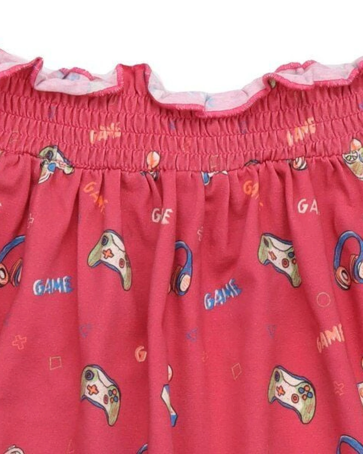Cotokids Kinder Rock – Rot mit Allover-Print, elastischer Bund, bequem & luftig, vielseitig kombinierbar – Ansicht 3