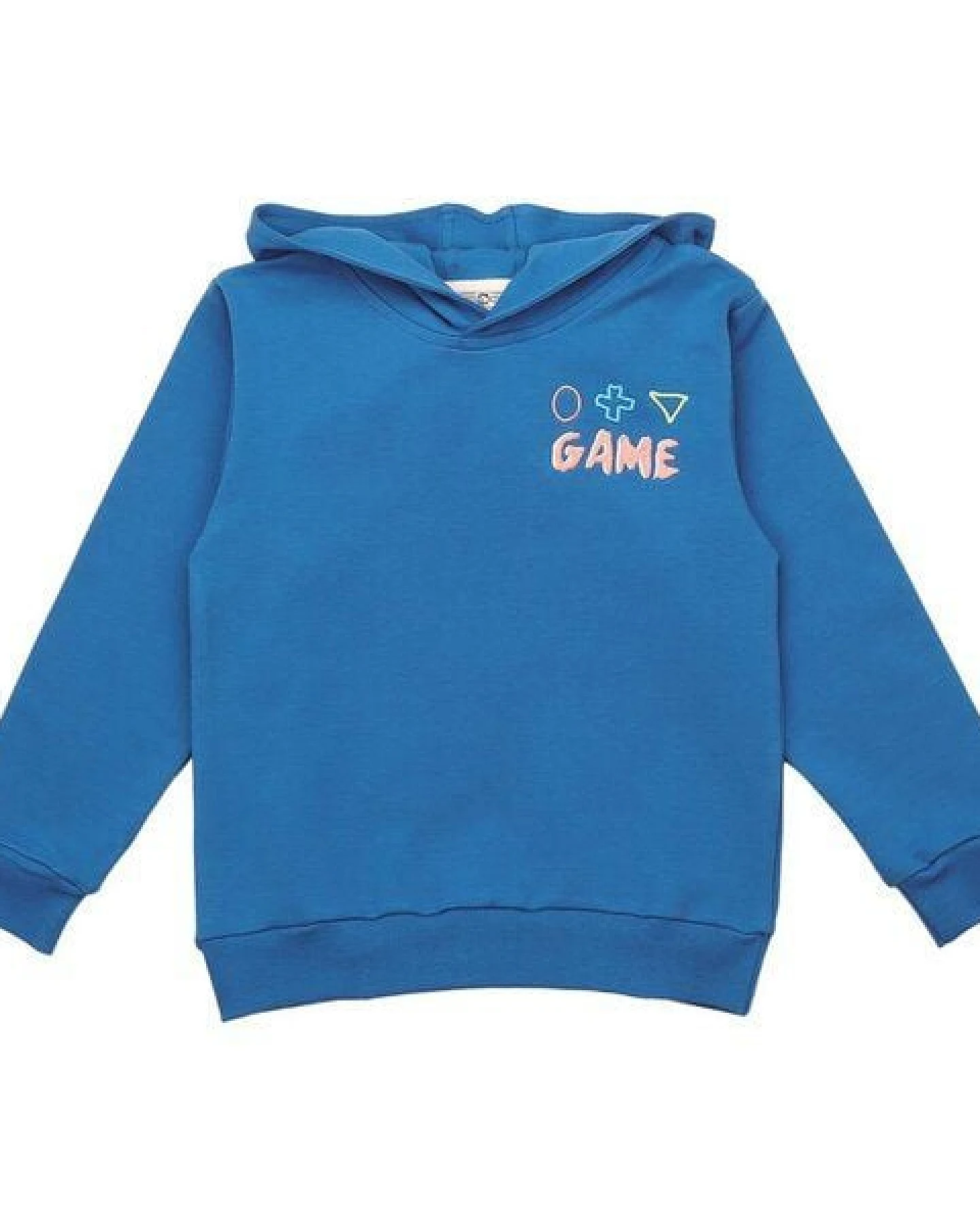 Cotokids Kinder Hoodie GOTS zertifiziert, blau, Print, Bio-Baumwolle, weich & bequem – Walkiddy – Ansicht 2