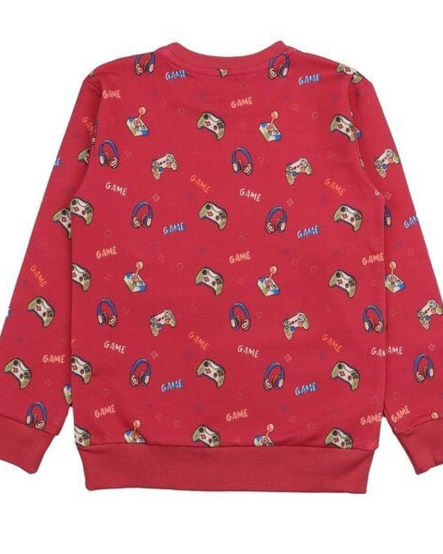 Cotokids Kinder Sweatshirt Baumwolle, Rot, Allover-Muster, Walkiddy – Ansicht 4