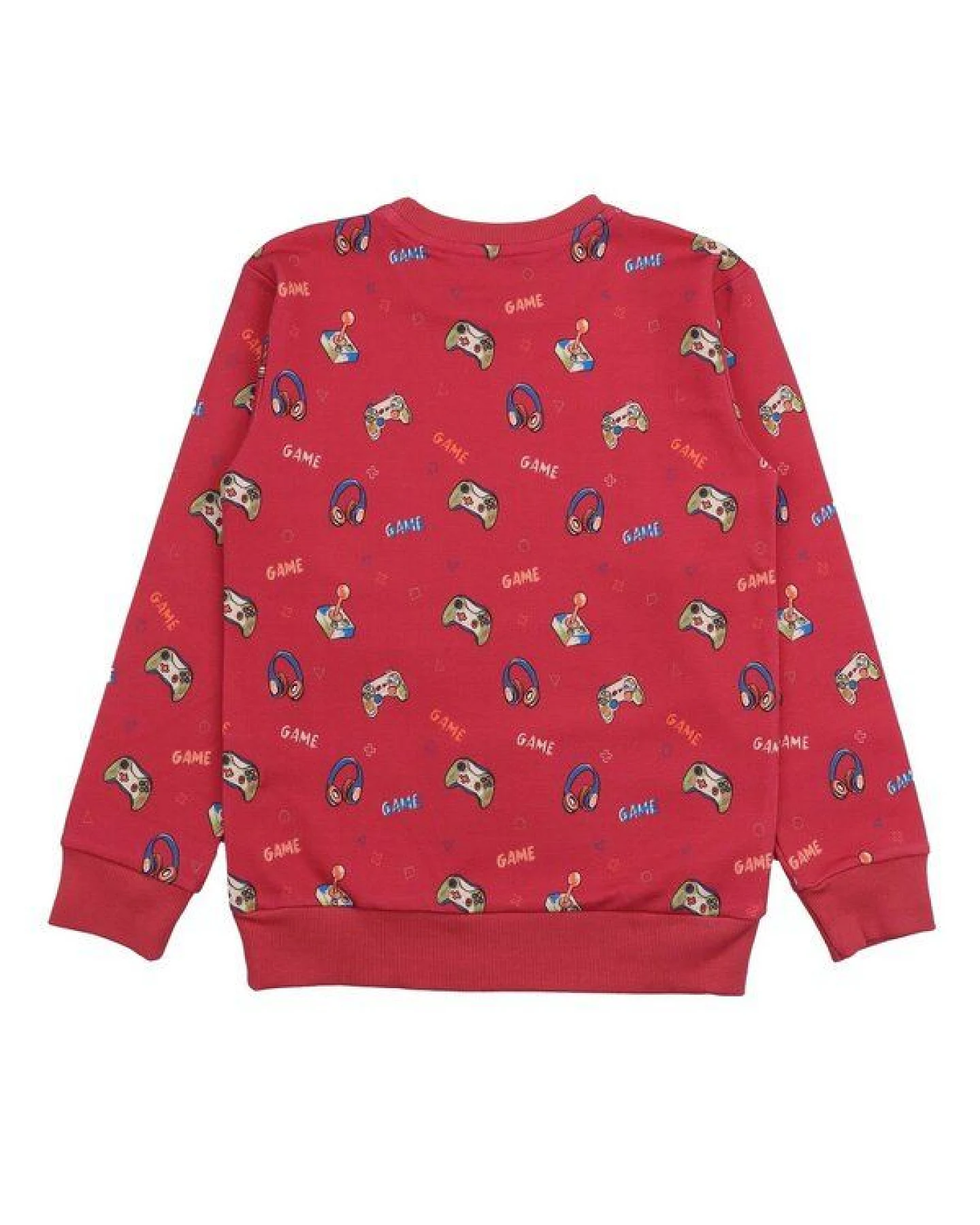 Cotokids Kinder Sweatshirt Baumwolle, Rot, Allover-Muster, Walkiddy – Ansicht 4