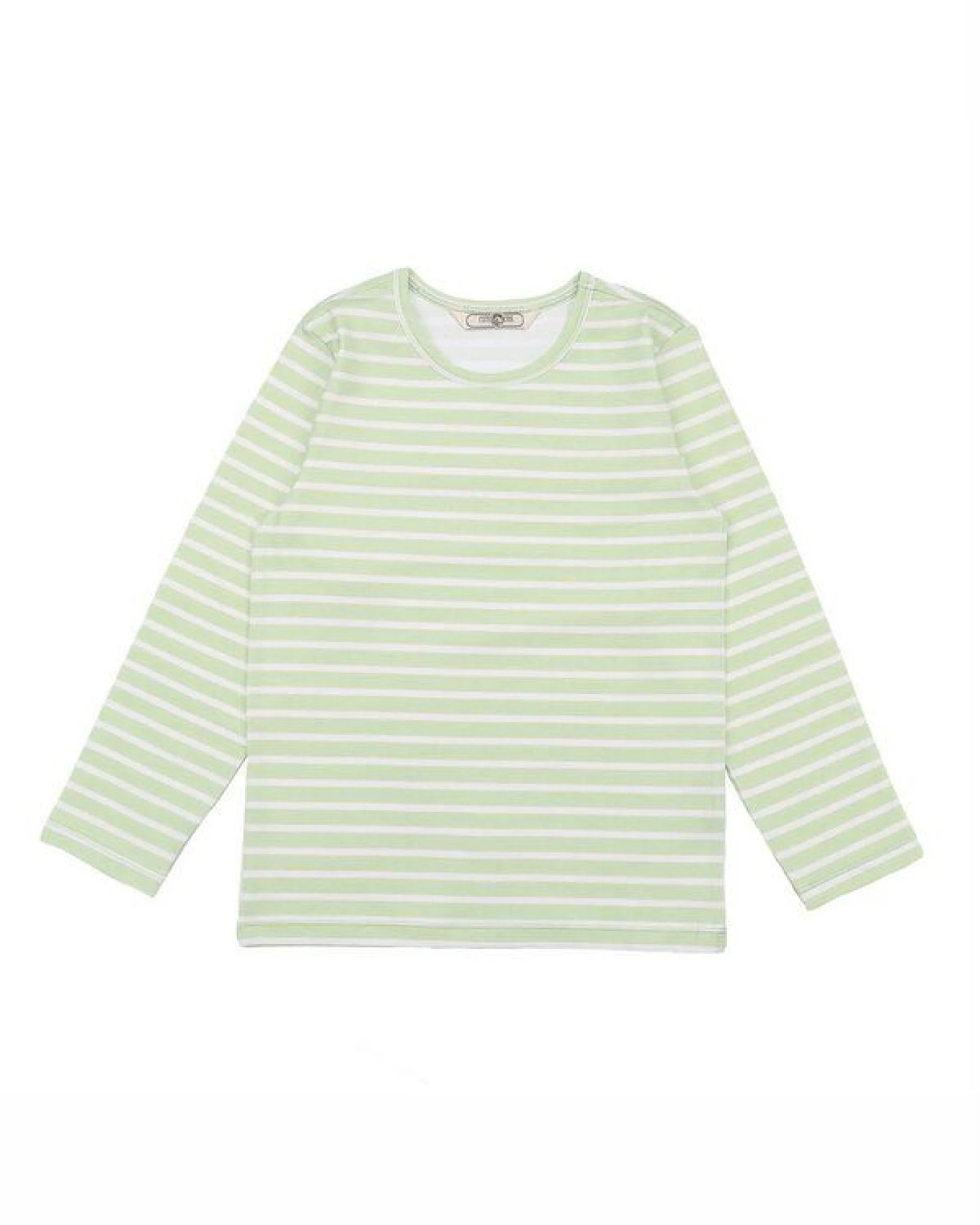 Cotokids Kinder Langarmshirt GOTS-zertifiziert aus Bio-Baumwolle, hellgrün gestreift – Walkiddy, weich, hautfreundlich und alltagstauglich – Ansicht 2