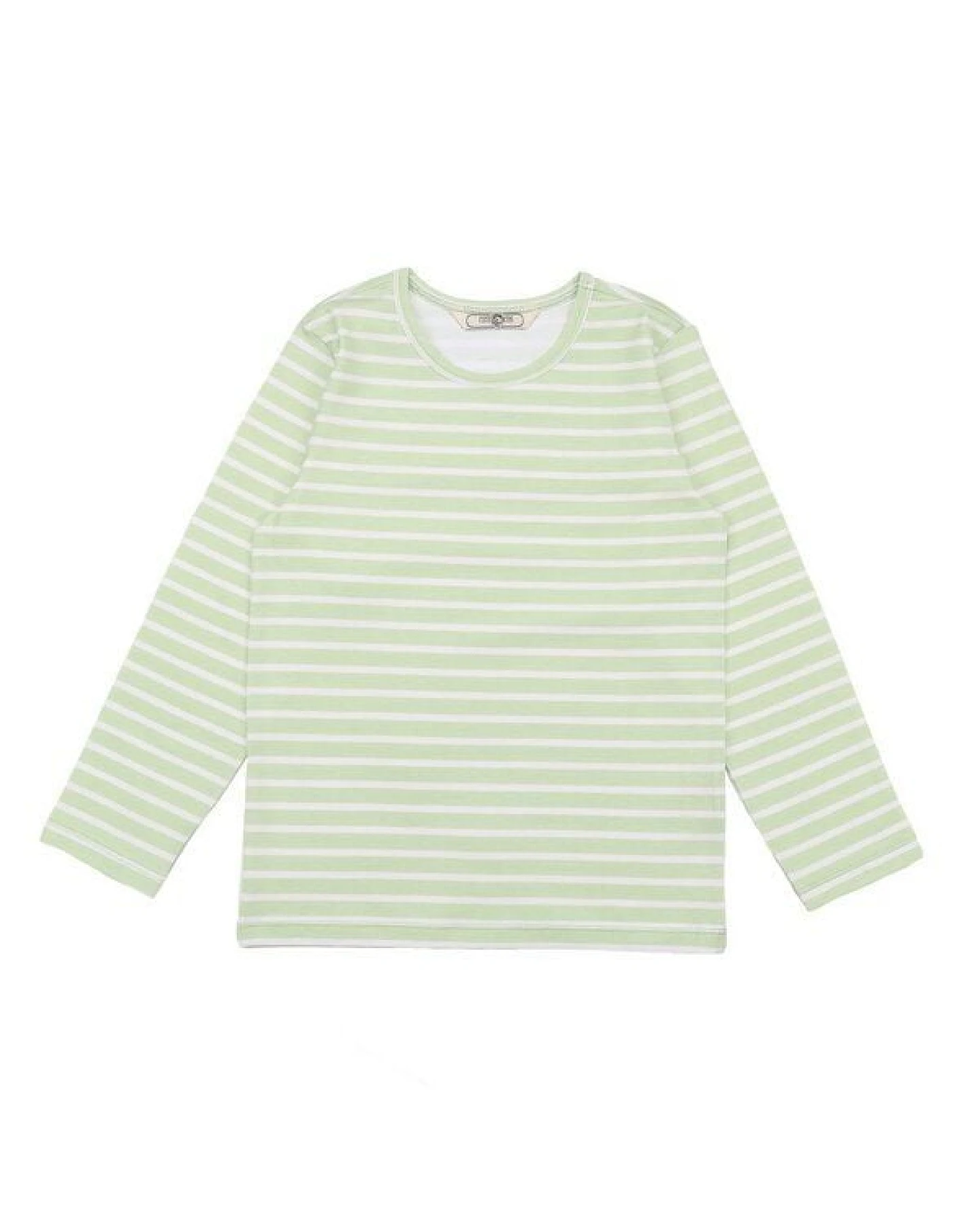 Cotokids Kinder Langarmshirt GOTS-zertifiziert aus Bio-Baumwolle, hellgrün gestreift – Walkiddy, weich, hautfreundlich und alltagstauglich – Ansicht 4
