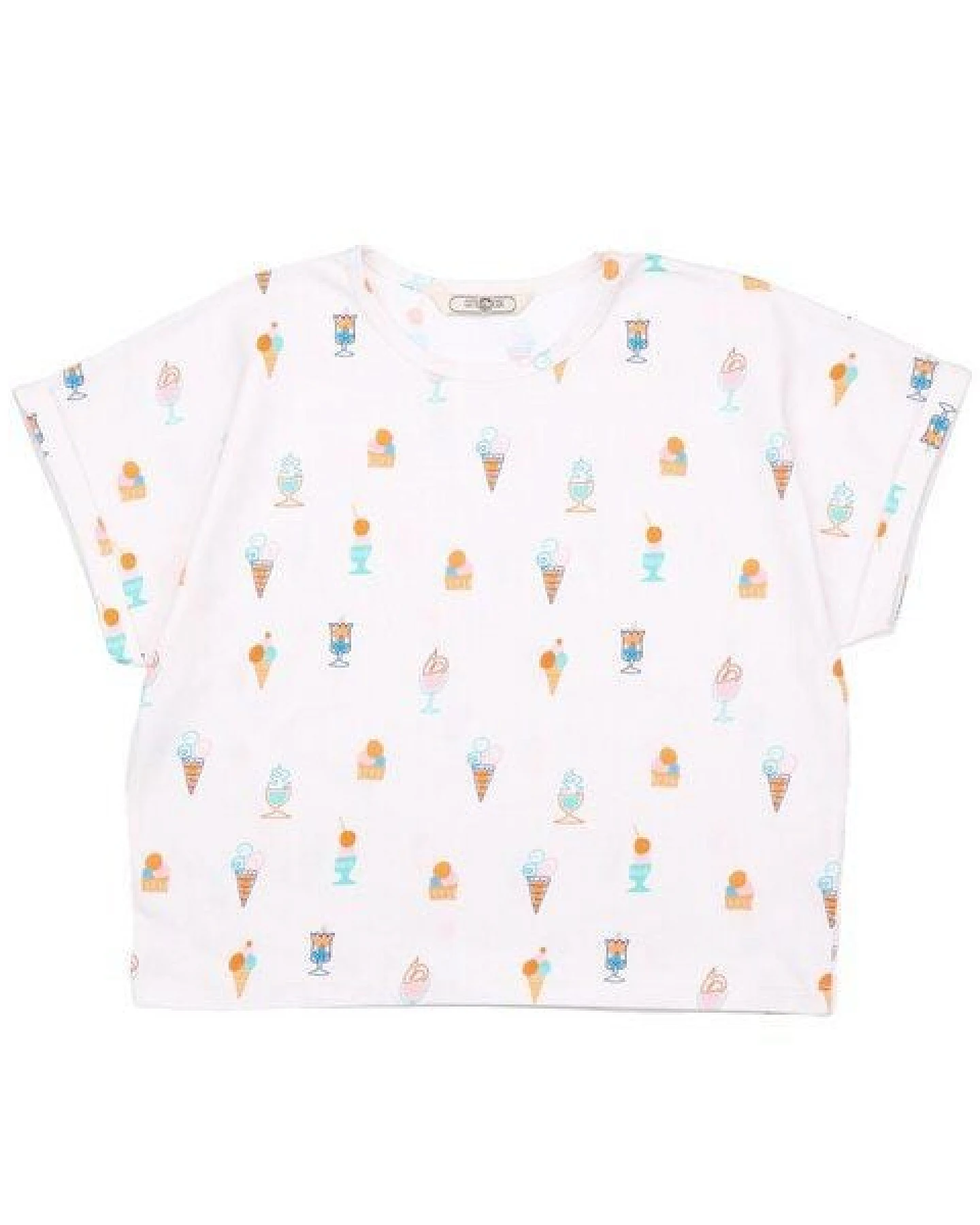 Kinder T-Shirt aus Bio-Baumwolle mit Eis-Motiv creme – Cotokids – Ansicht 4