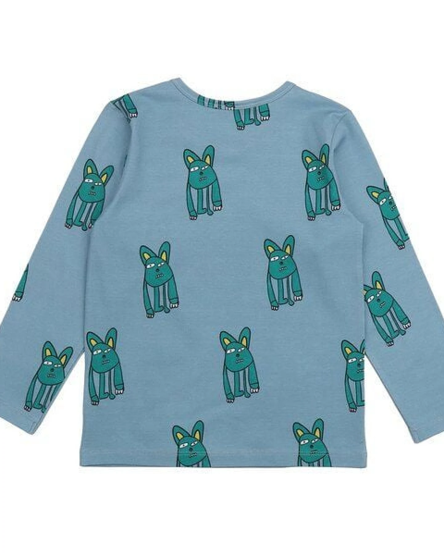 Cotokids Kinder Langarmshirt GOTS zertifiziert, Bio-Baumwolle, blau, Monster-Print, weich & bequem, Alltag – Walkiddy – Ansicht 4