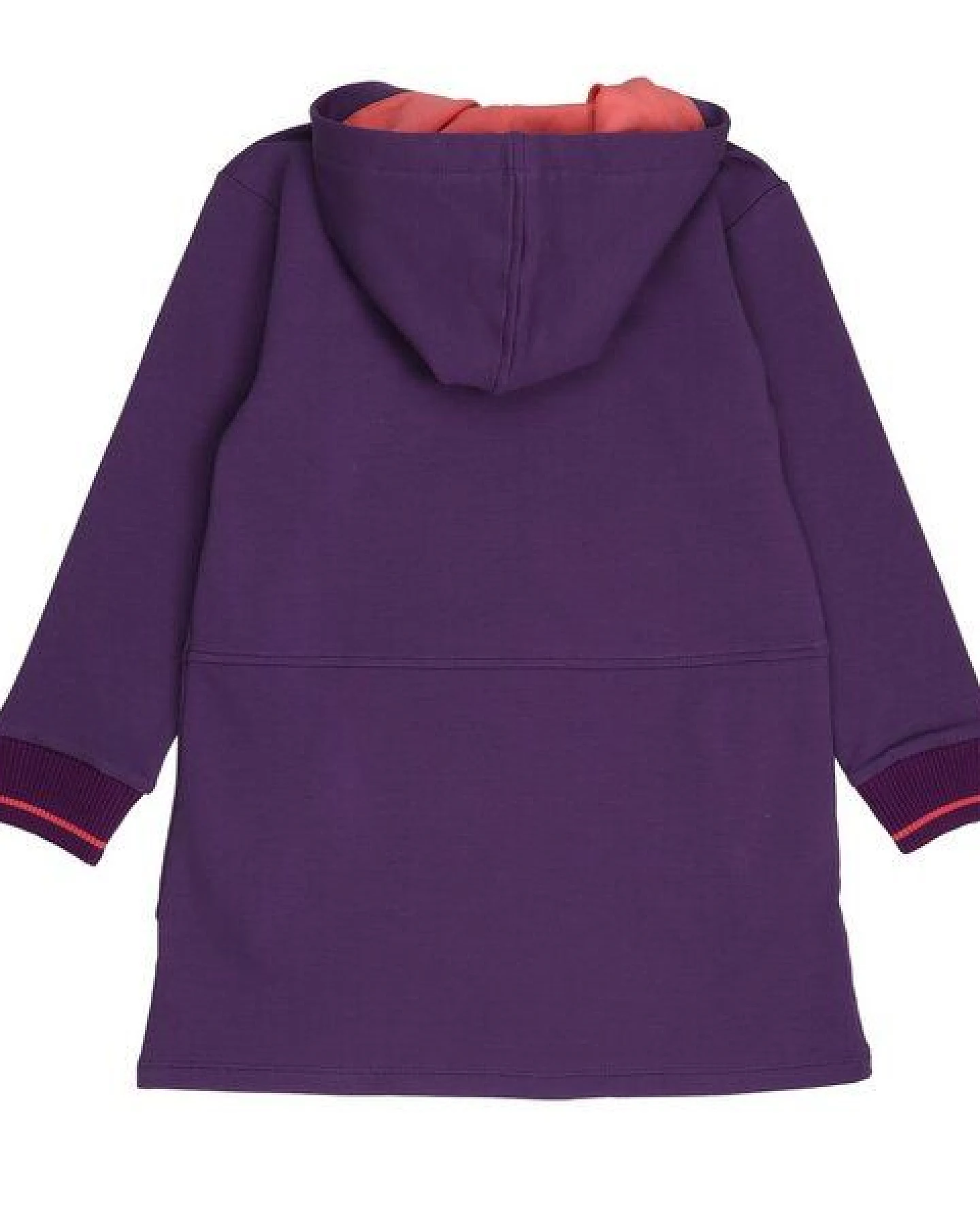 Cotokids Kinder Sweatkleid GOTS-zertifiziert aus Bio-Baumwolle, lila „Mysterious Purple“ mit Kapuze & Taschen, langarm – Walkiddy – Ansicht 4