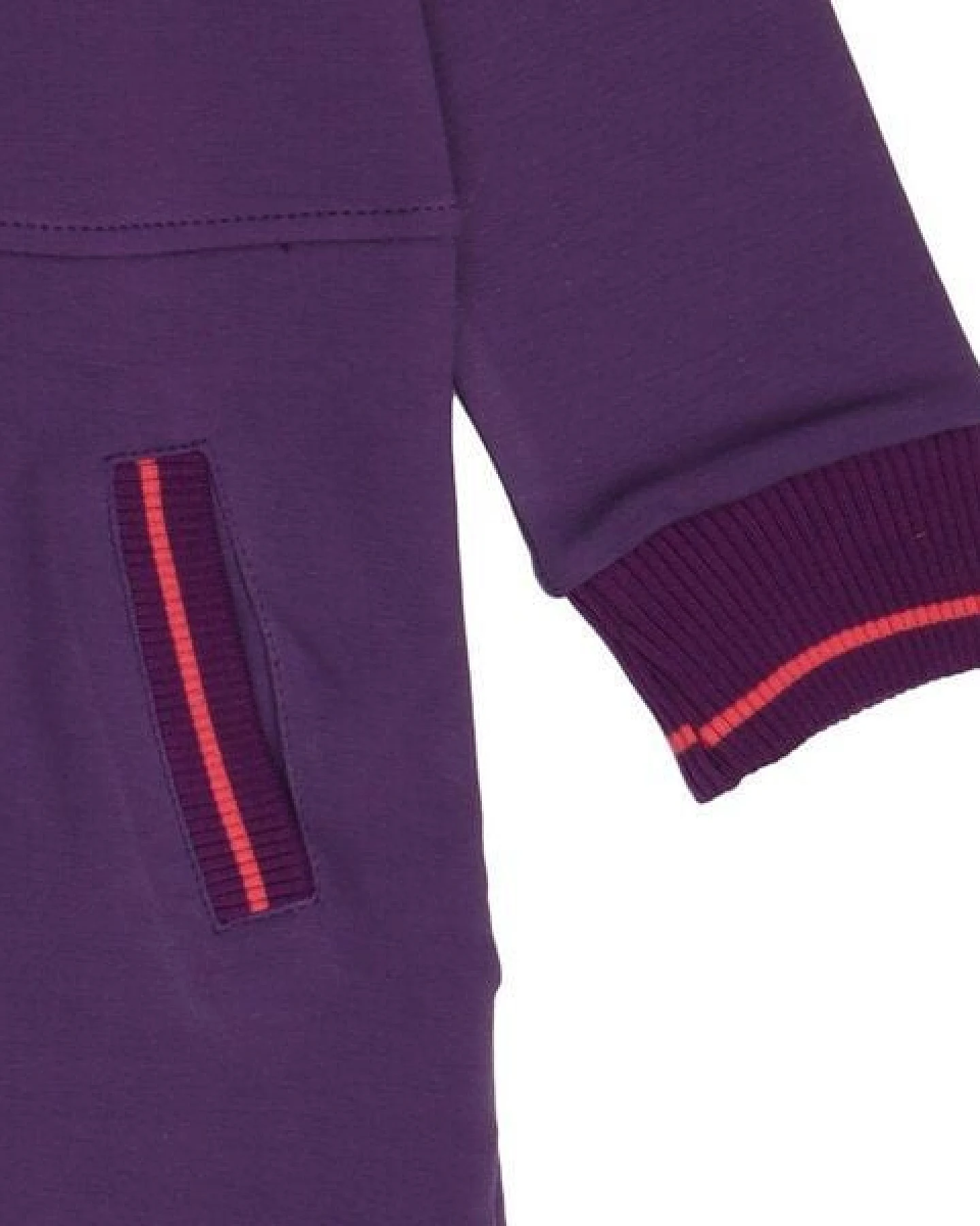 Cotokids Kinder Sweatkleid GOTS-zertifiziert aus Bio-Baumwolle, lila „Mysterious Purple“ mit Kapuze & Taschen, langarm – Walkiddy – Ansicht 3