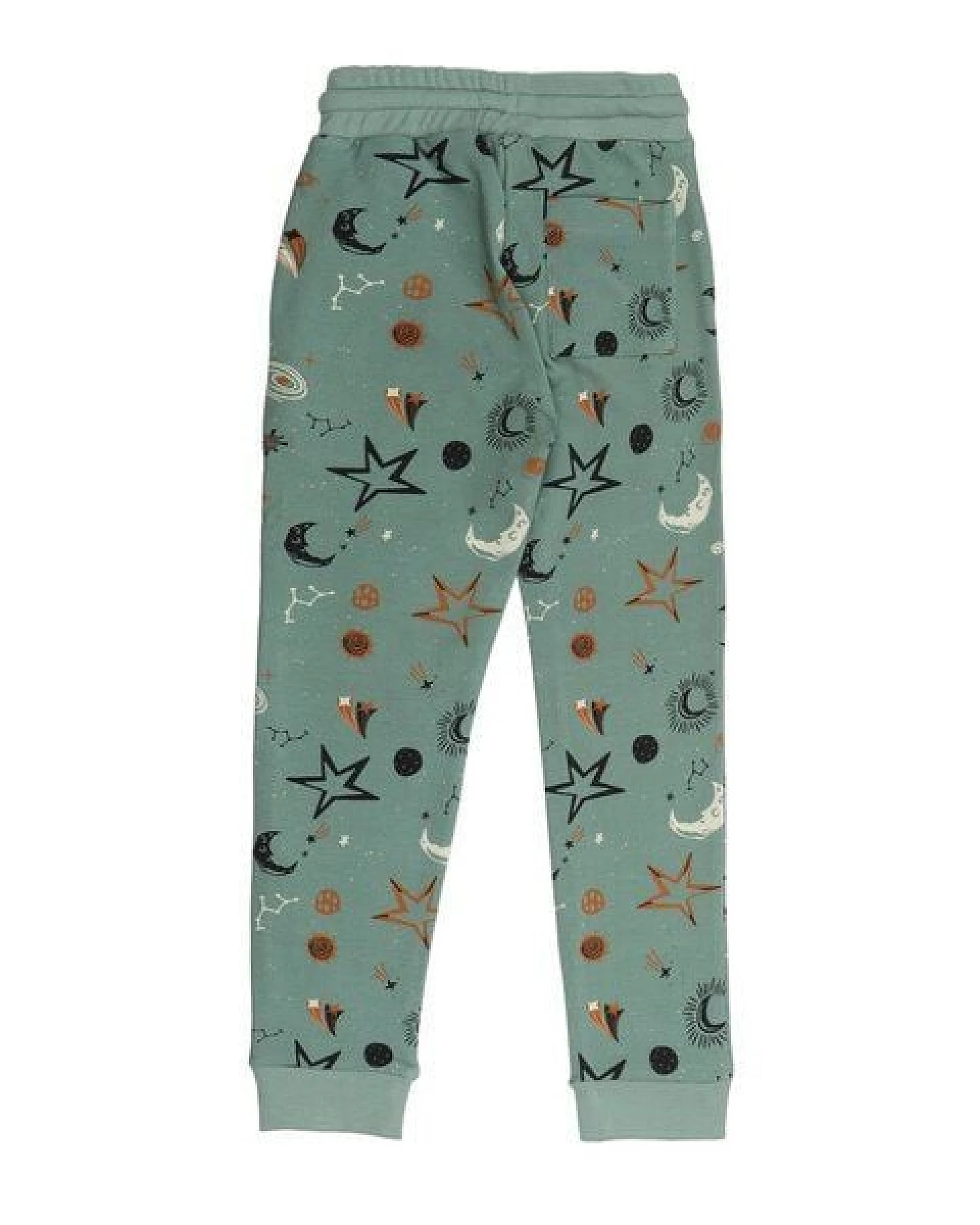 Cotokids Kinder Jogginghose GOTS-zertifiziert aus Bio-Baumwolle, Our Universe, hellgrün mit Sternen, elastischer Bund & Bündchen – Walkiddy – Ansicht 4