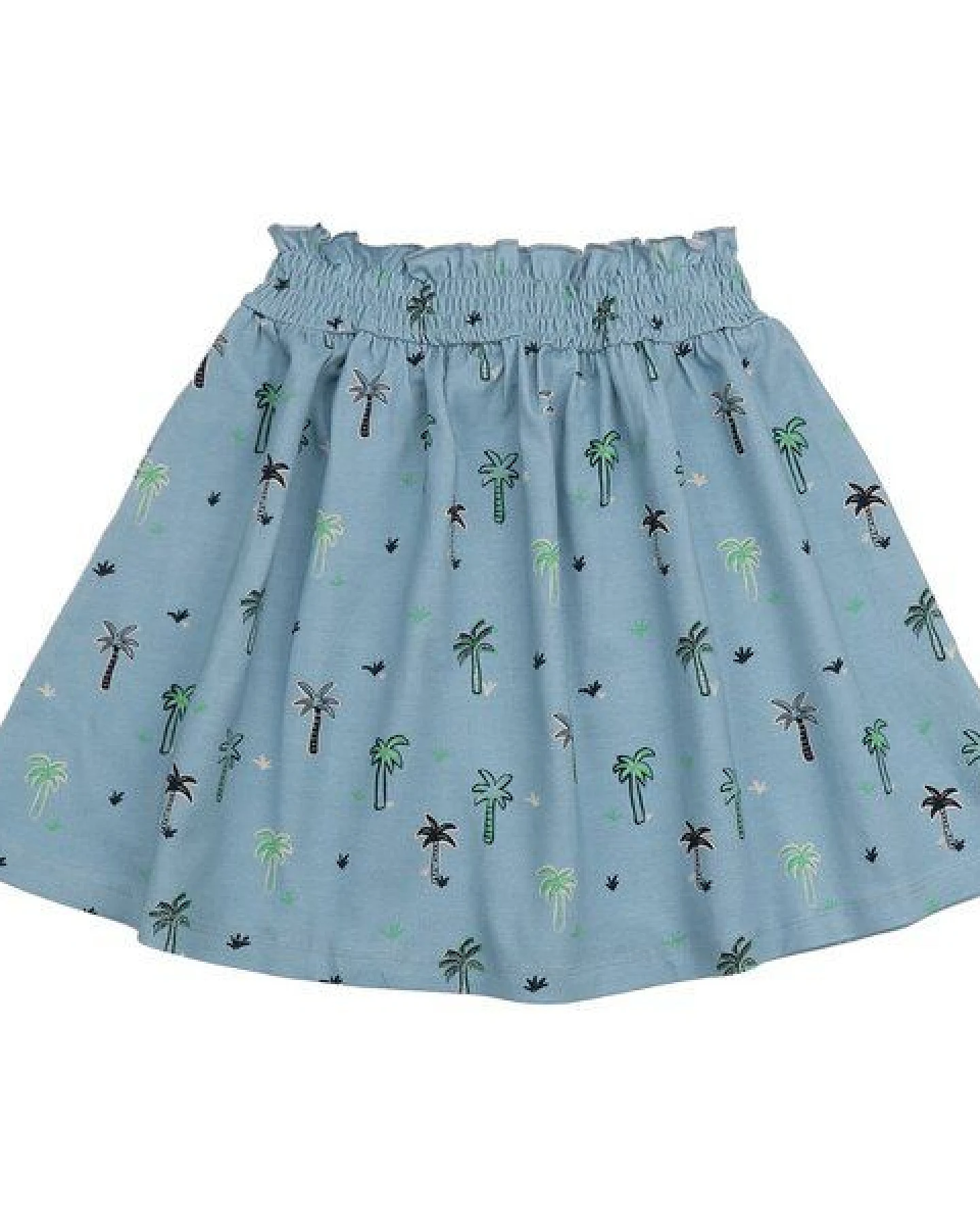 Cotokids Kinder Rock Baumwolle, Hellblau, Palmen-Muster, Walkiddy – Ansicht 2