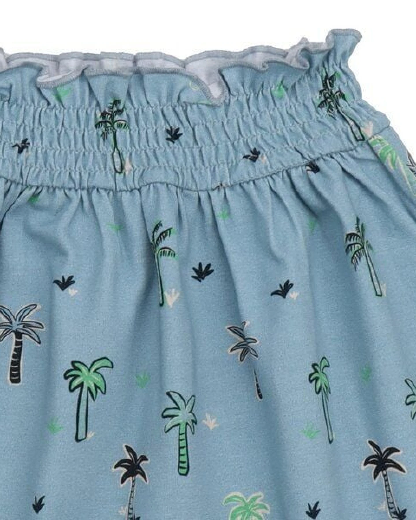 Cotokids Kinder Rock Baumwolle, Hellblau, Palmen-Muster, Walkiddy – Ansicht 3