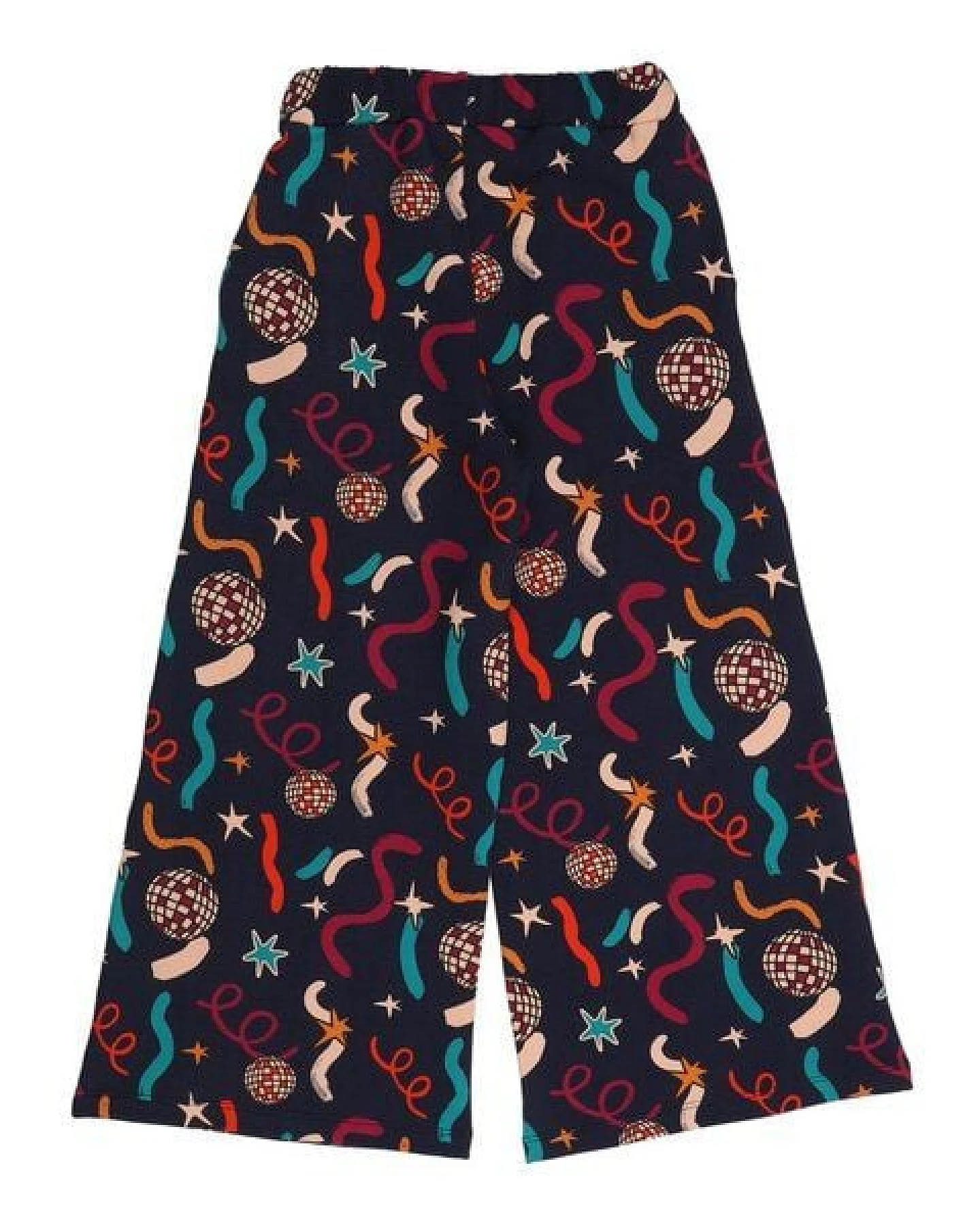 Cotokids Kinderhose Wide Leg – Dunkelblau mit Muster, bequem, weiter Schnitt, elastischer Bund – Ansicht 4