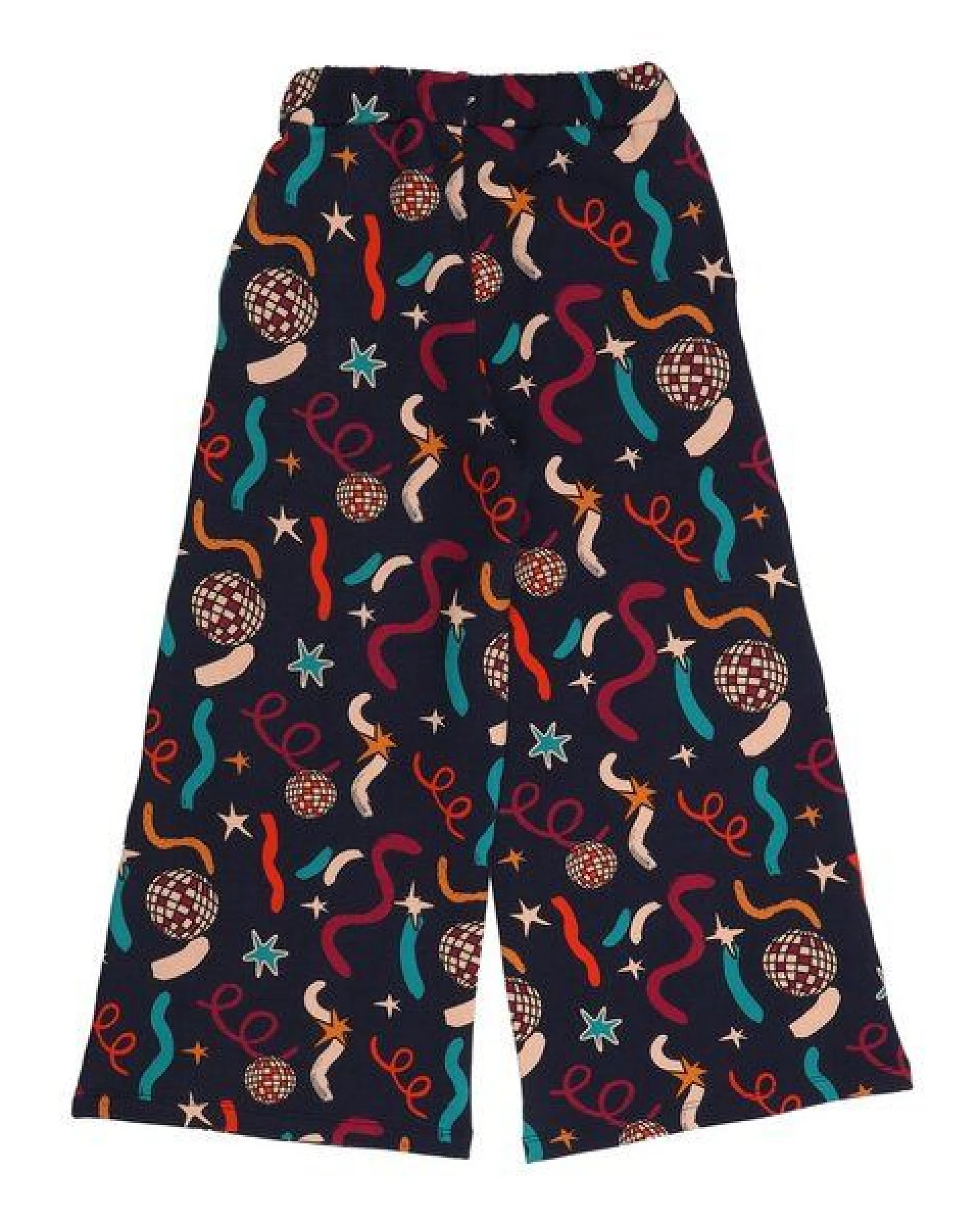 Cotokids Kinderhose Wide Leg – Dunkelblau mit Muster, bequem, weiter Schnitt, elastischer Bund – Ansicht 4