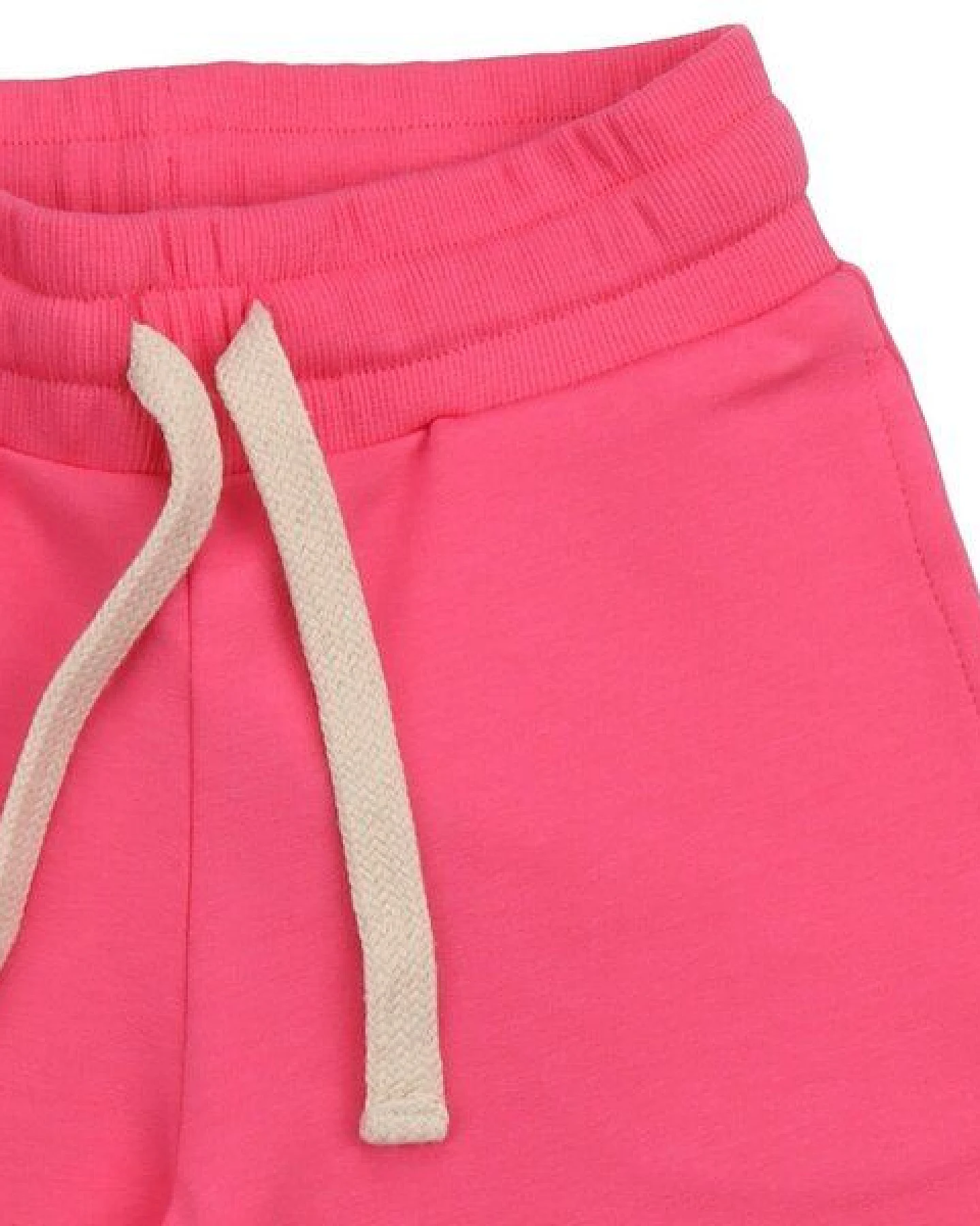 Cotokids Kinder Shorts GOTS zertifiziert, pink, Kordelbund, Bio-Baumwolle, weich – Walkiddy – Ansicht 3