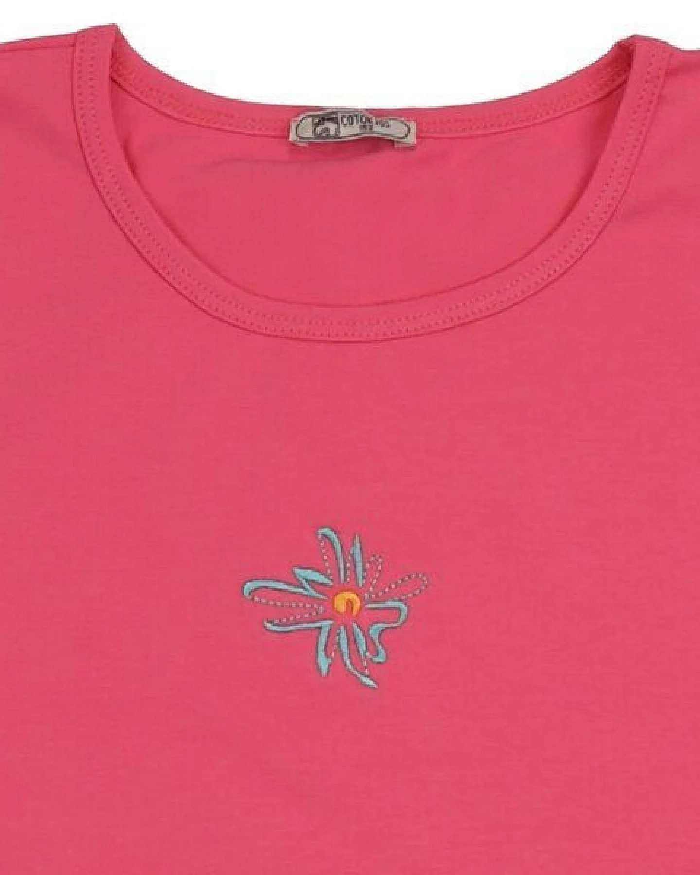 Cotokids Kinder T-Shirt pink mit Blumenmotiv aus Bio-Baumwolle – Walkiddy – Ansicht 3