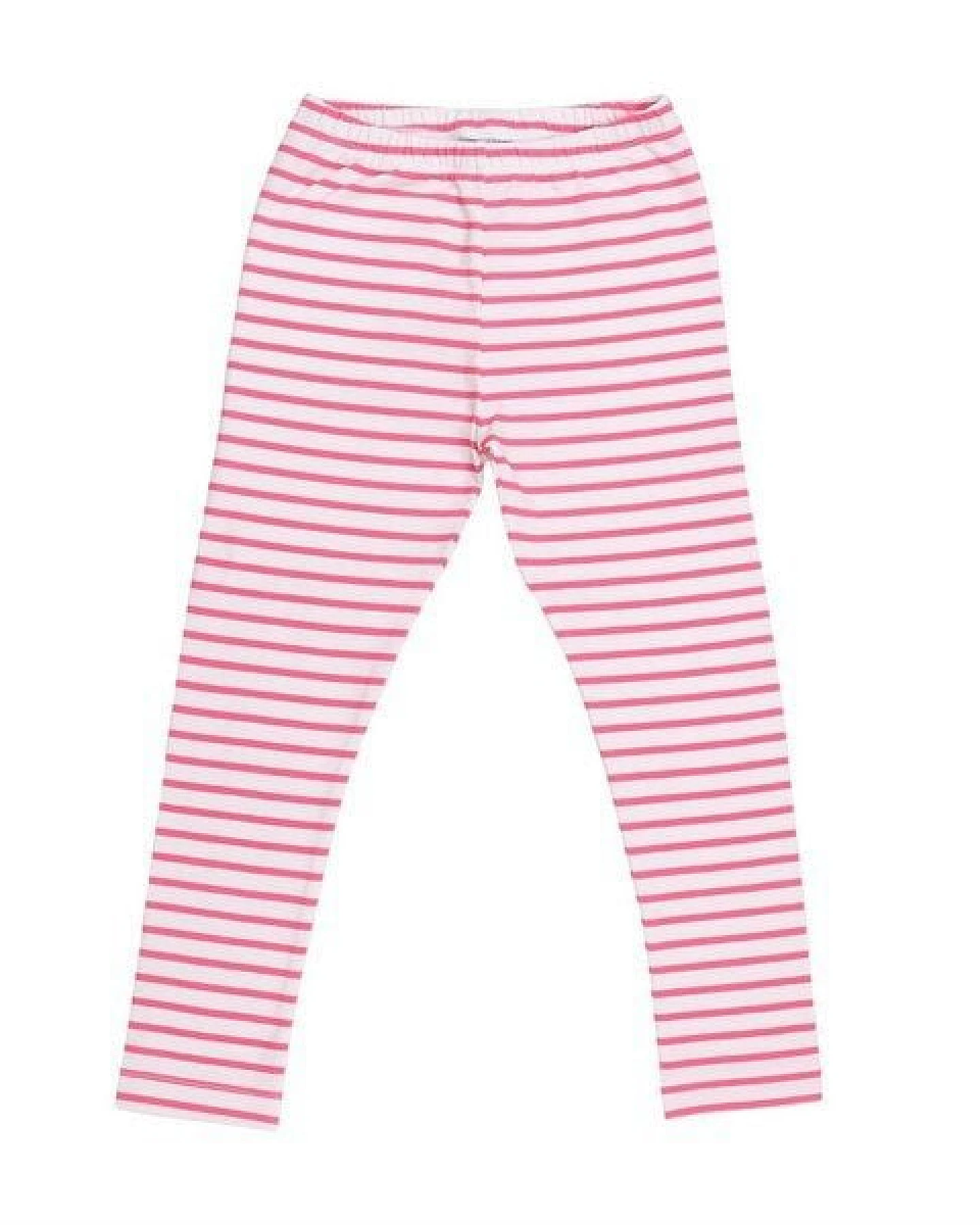 Cotokids Kinder Leggings GOTS-zertifiziert aus Bio-Baumwolle rosa-weiß gestreift – Walkiddy – Ansicht 2