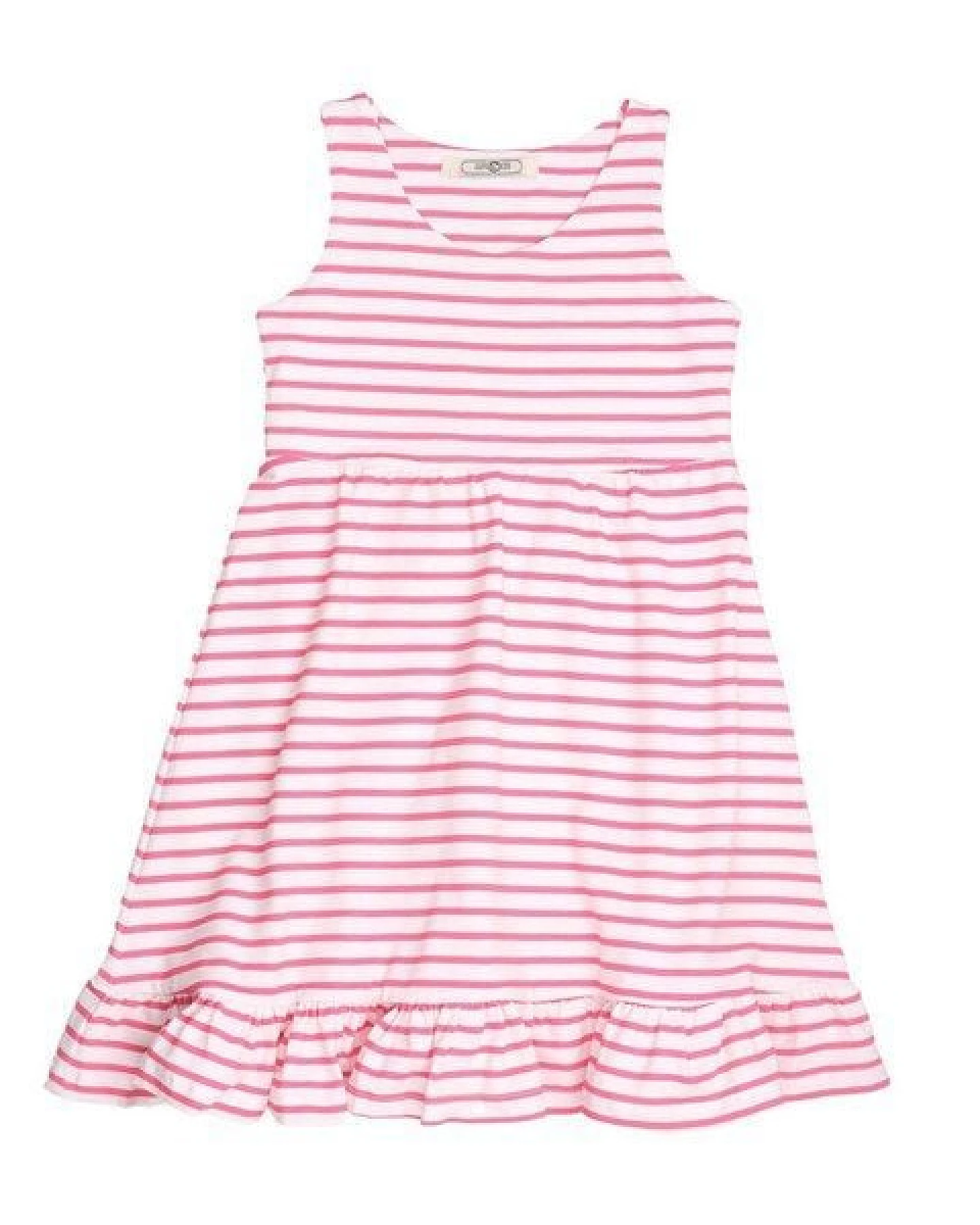 Cotokids Kinder Trägerkleid GOTS-zertifiziert aus Bio-Baumwolle, rosa-weiß gestreift, ärmellos, schwingender Rock – Walkiddy, sommerlich & bequem – Ansicht 4