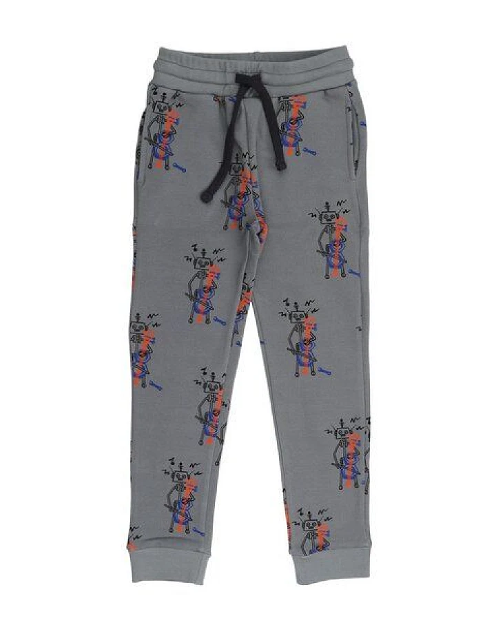 Cotokids Kinder Jogginghose GOTS-zertifiziert aus Bio-Baumwolle grau mit Allover-Motiv – Walkiddy