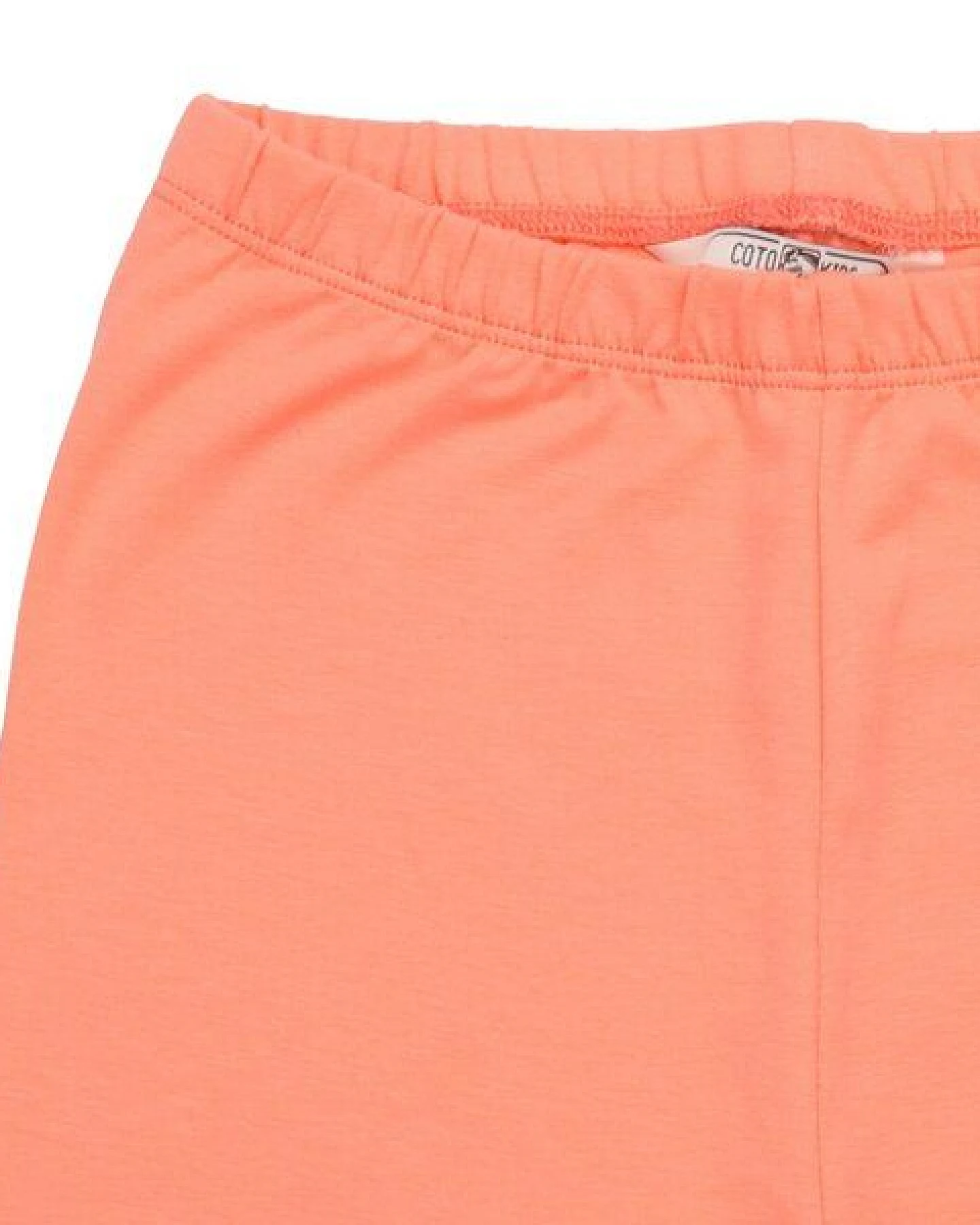 Cotokids Kinder 3/4 Leggings GOTS zertifiziert, Bio-Baumwolle, lachs, weich & elastisch, bequemer Bund – Walkiddy – Ansicht 3