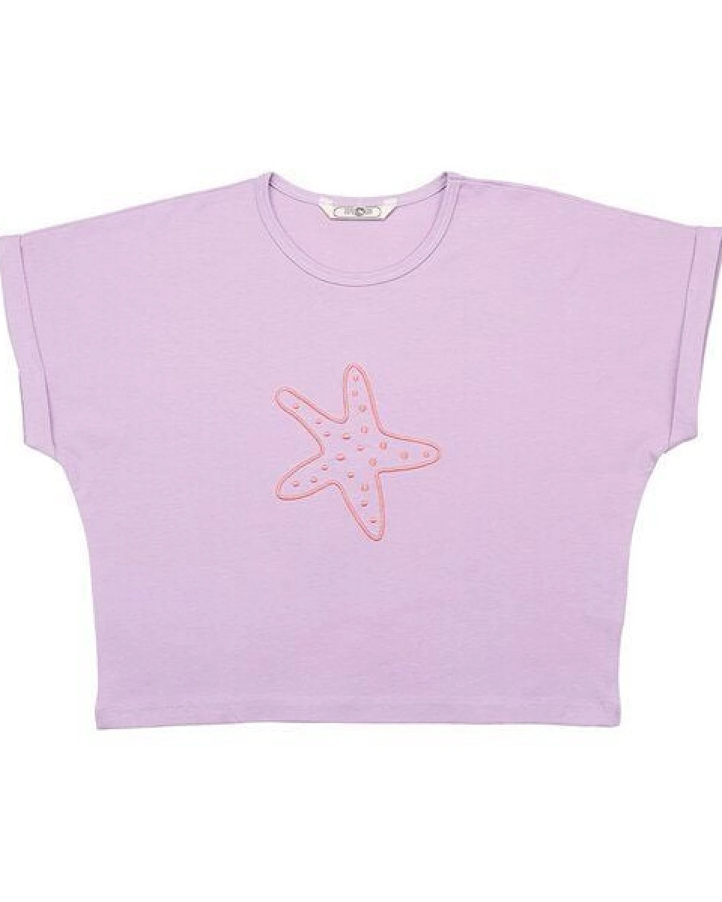 Cotokids Kinder T-Shirt GOTS-zertifiziert aus Bio-Baumwolle, lila mit Muschelmotiv, kurzarm – Walkiddy, weich & sommerlich – Ansicht 2