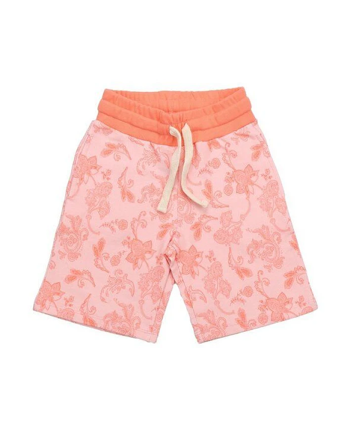 Cotokids Kinder Shorts – Hellrosa mit Paisleymuster, elastischer Bund mit Kordel, leicht & bequem, Sommer-Shorts