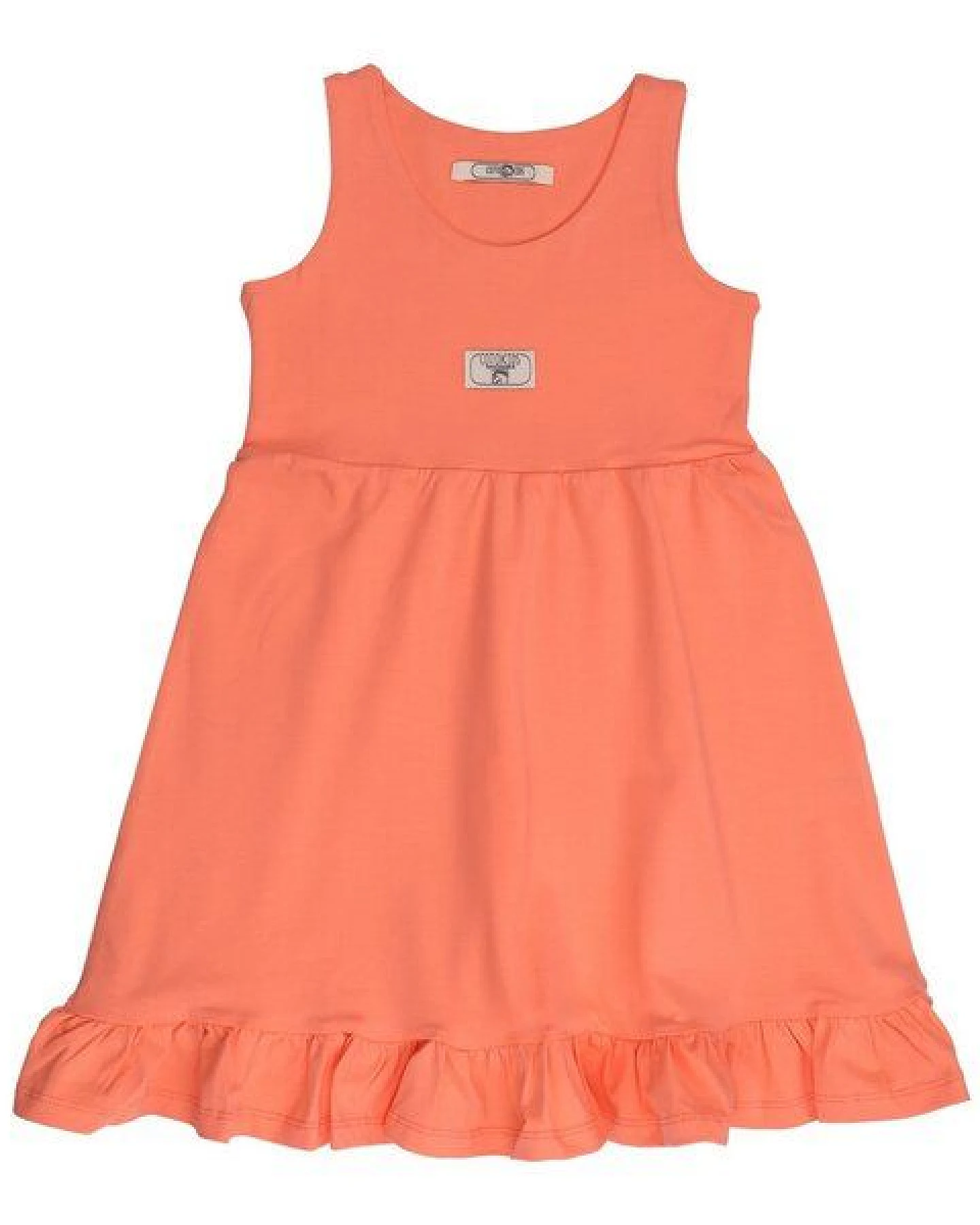 Cotokids Kinder Trägerkleid GOTS zertifiziert, apricot,Print, Bio-Baumwolle, weich – Walkiddy – Ansicht 2