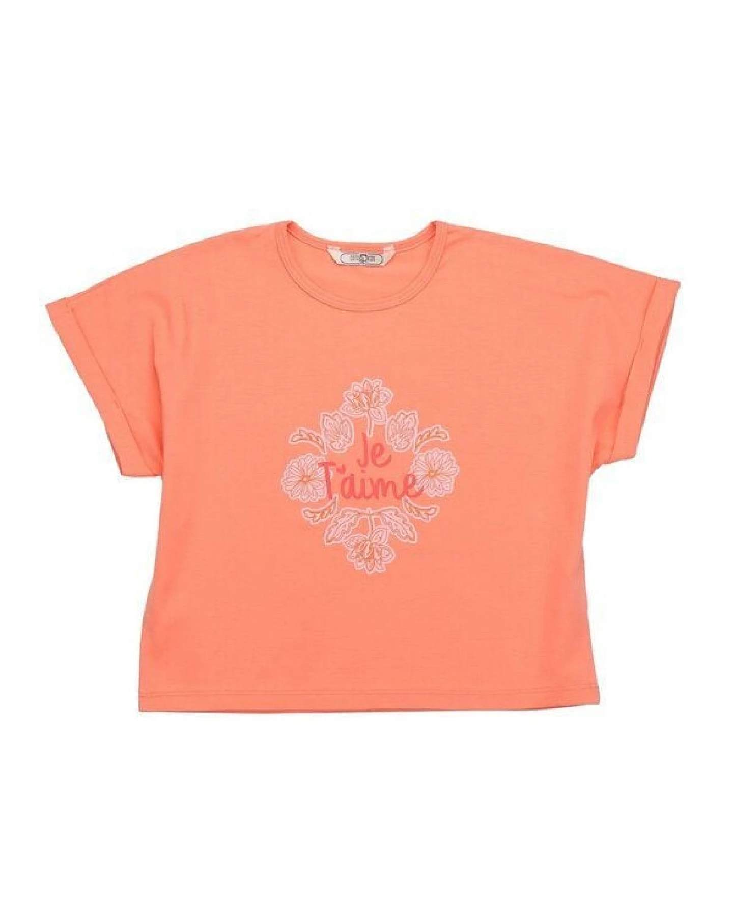 Cotokids Kinder T-Shirt – Koralle mit Paisleymotiv, Kurzarm, weich & bequem, sommerlich, gut kombinierbar – Ansicht 2